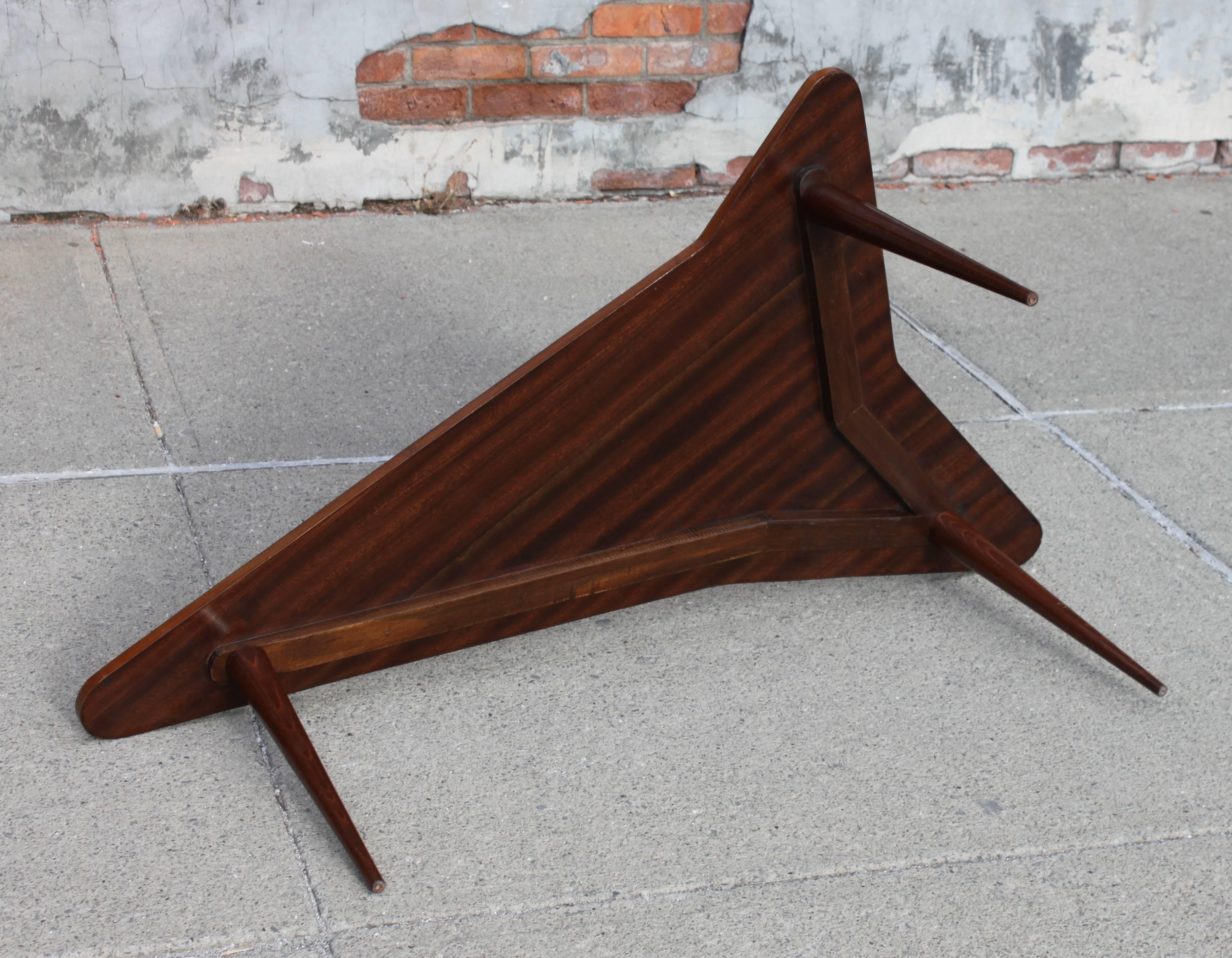 1960s Vintage Italian Boomerang Coffee Table In Excellent Condition In Hudson, NY