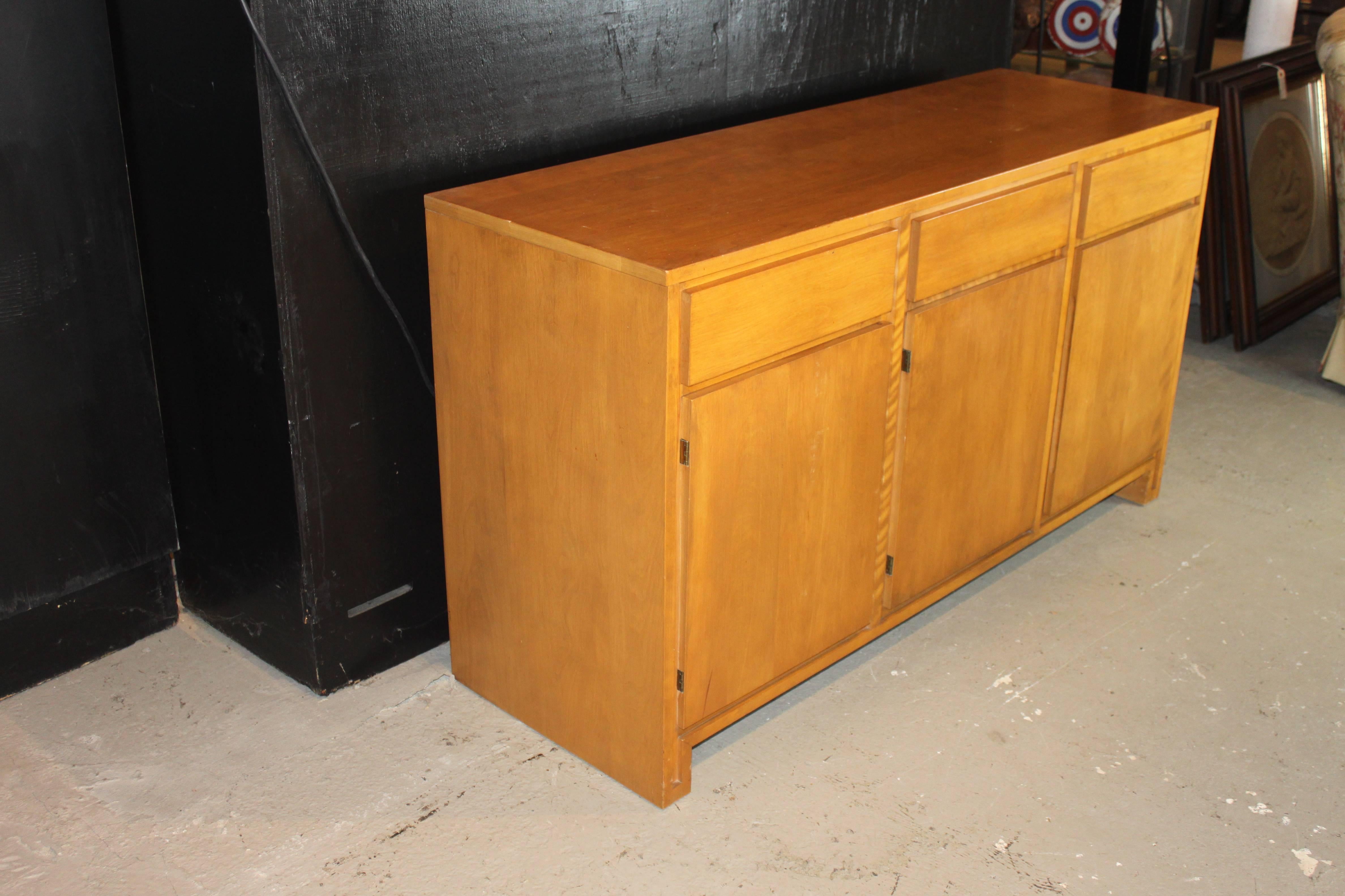 American Mid-Century Modern Russel Wright Solid Maple Sideboard