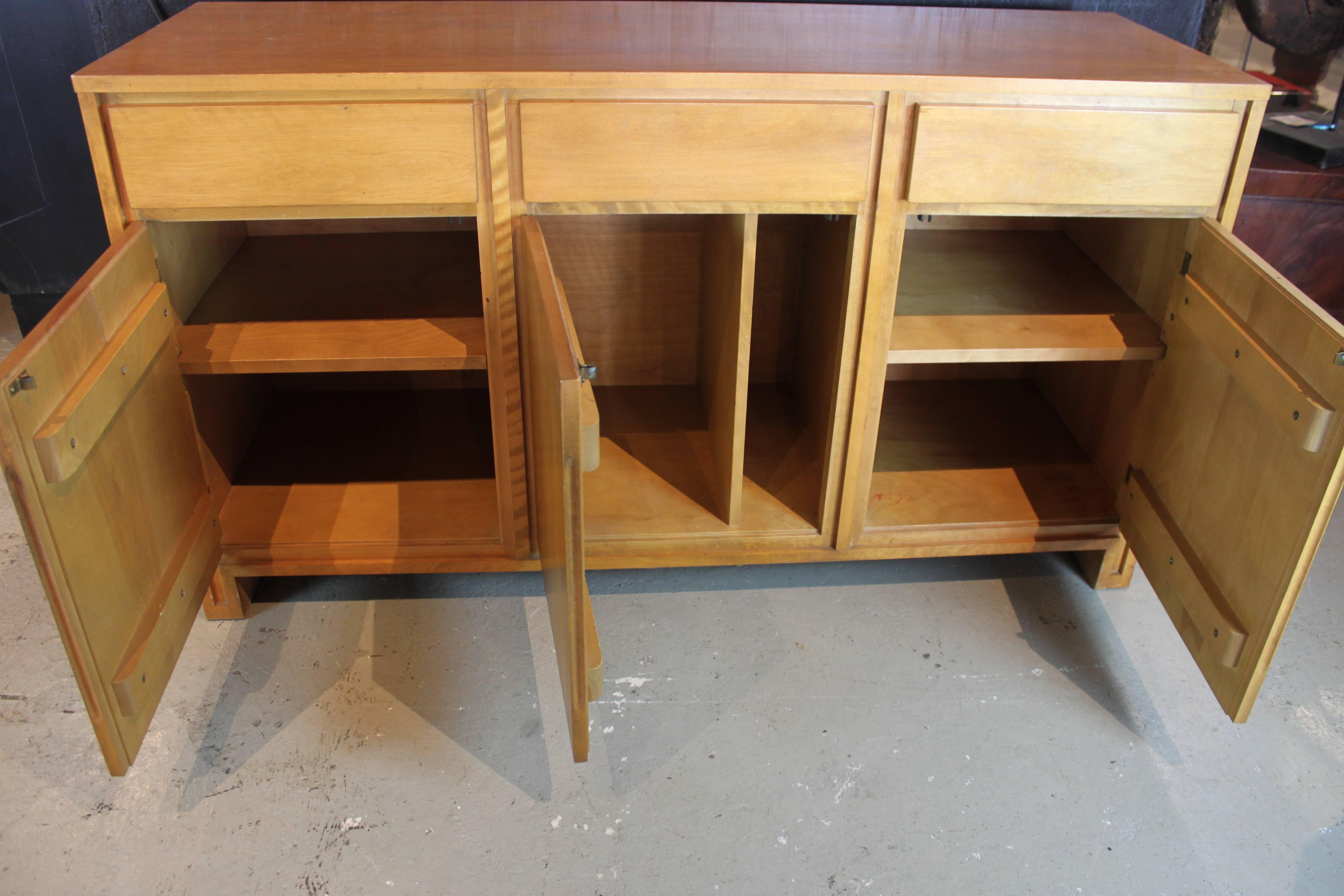 20th Century Mid-Century Modern Russel Wright Solid Maple Sideboard