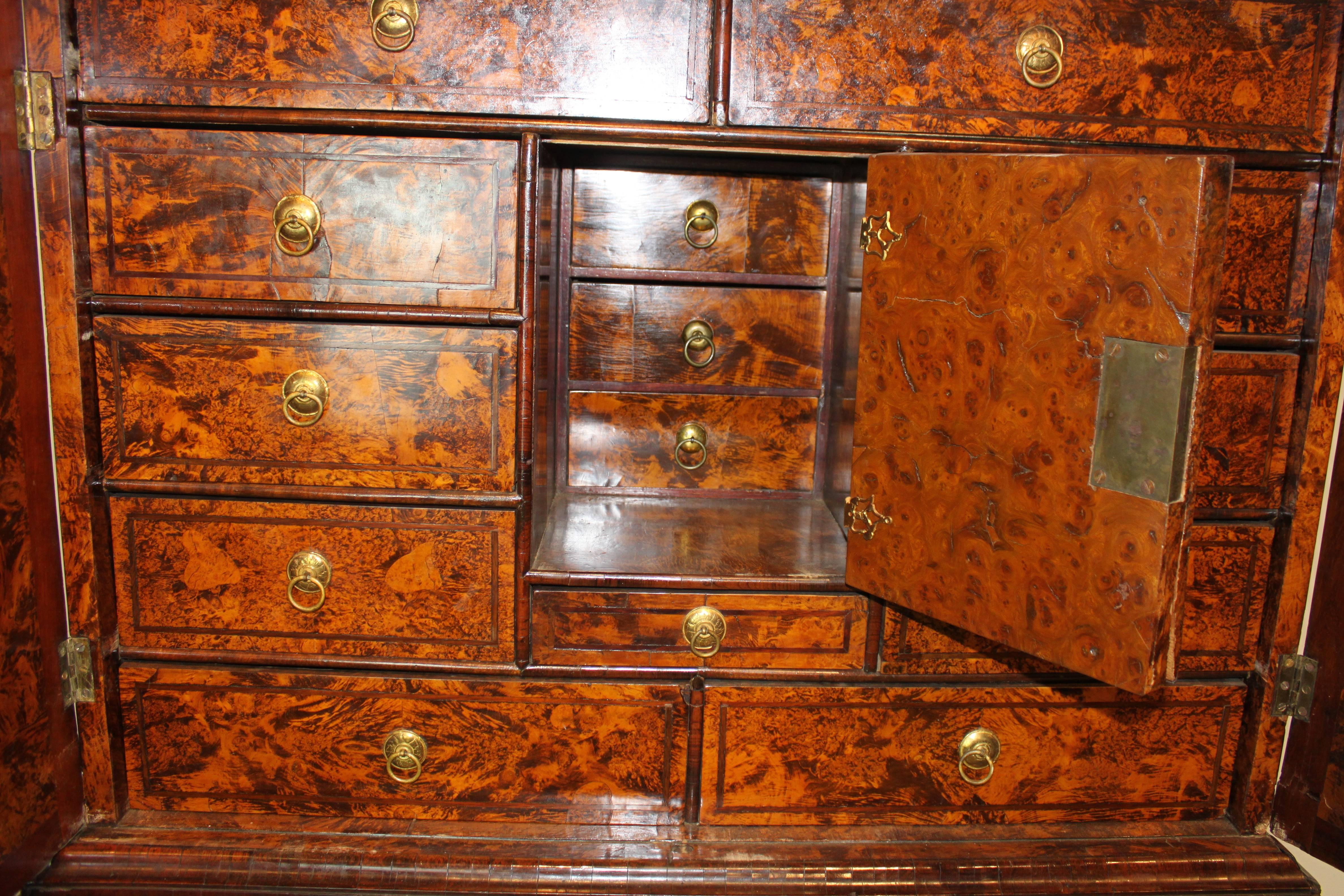 William and Mary William & Mary Collector Cabinet After Coxed & Wooster For Sale