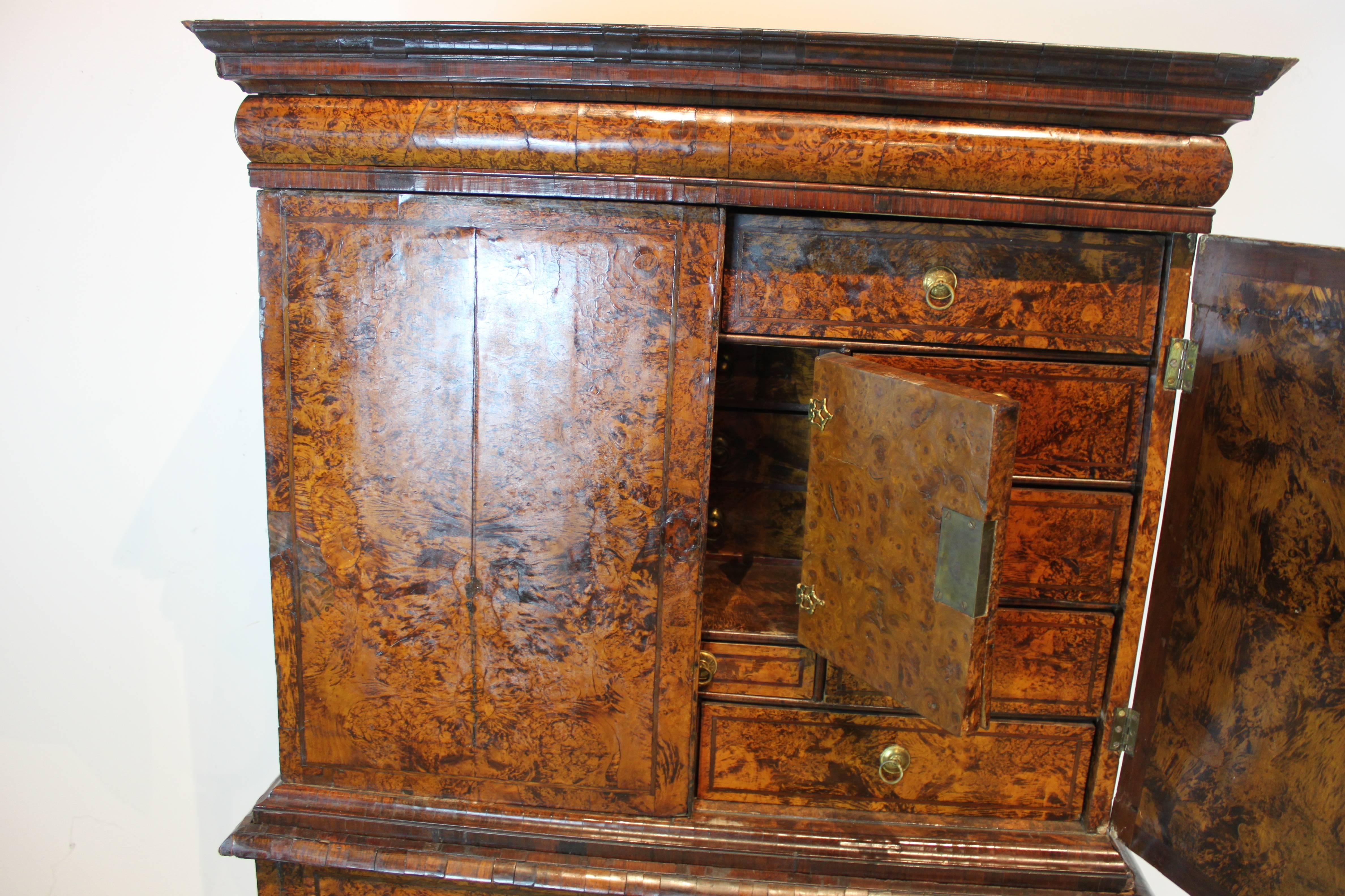 English William & Mary Collector Cabinet After Coxed & Wooster For Sale