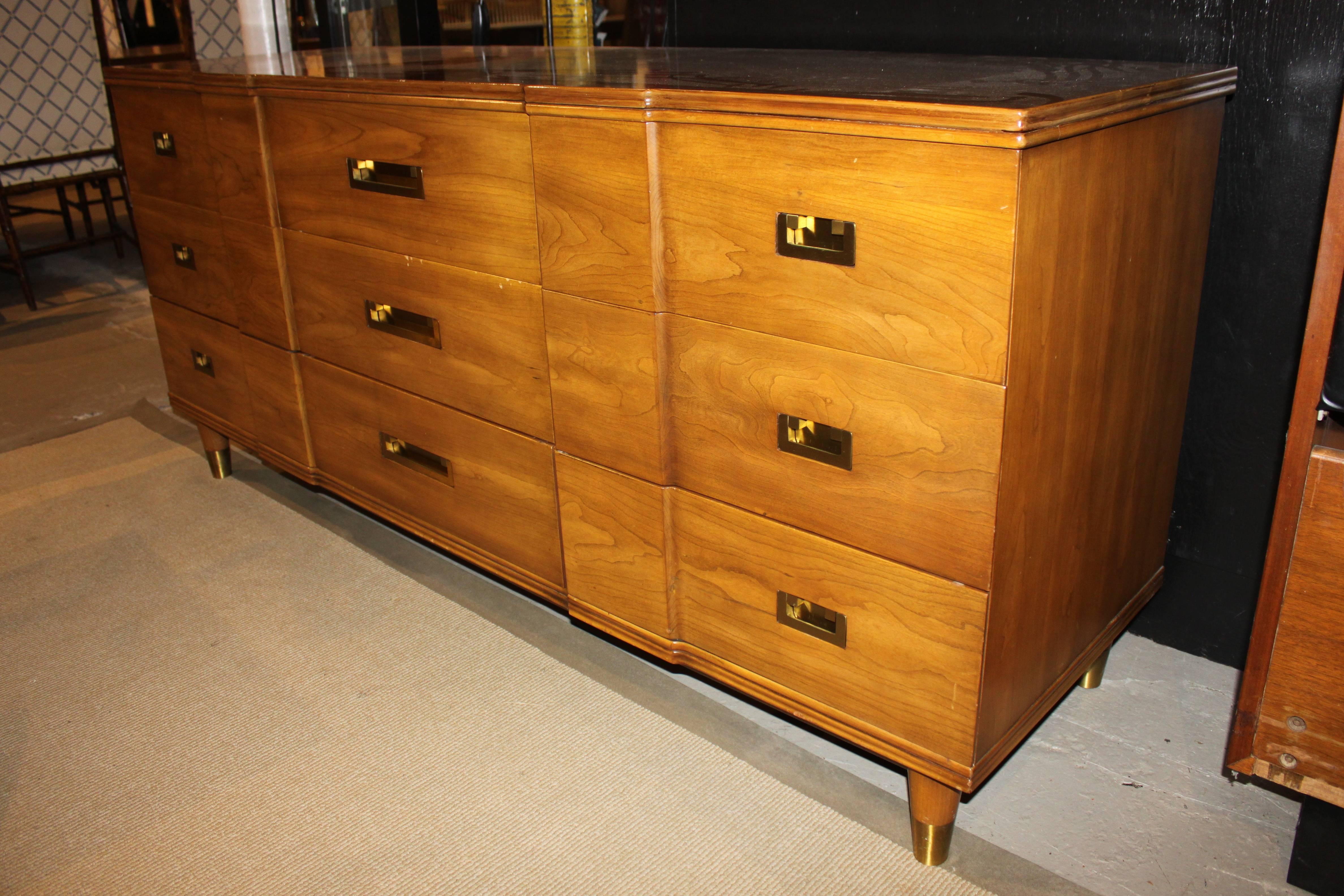 Mid-20th Century John Stuart for Widdicomb Nine-Drawer Dresser