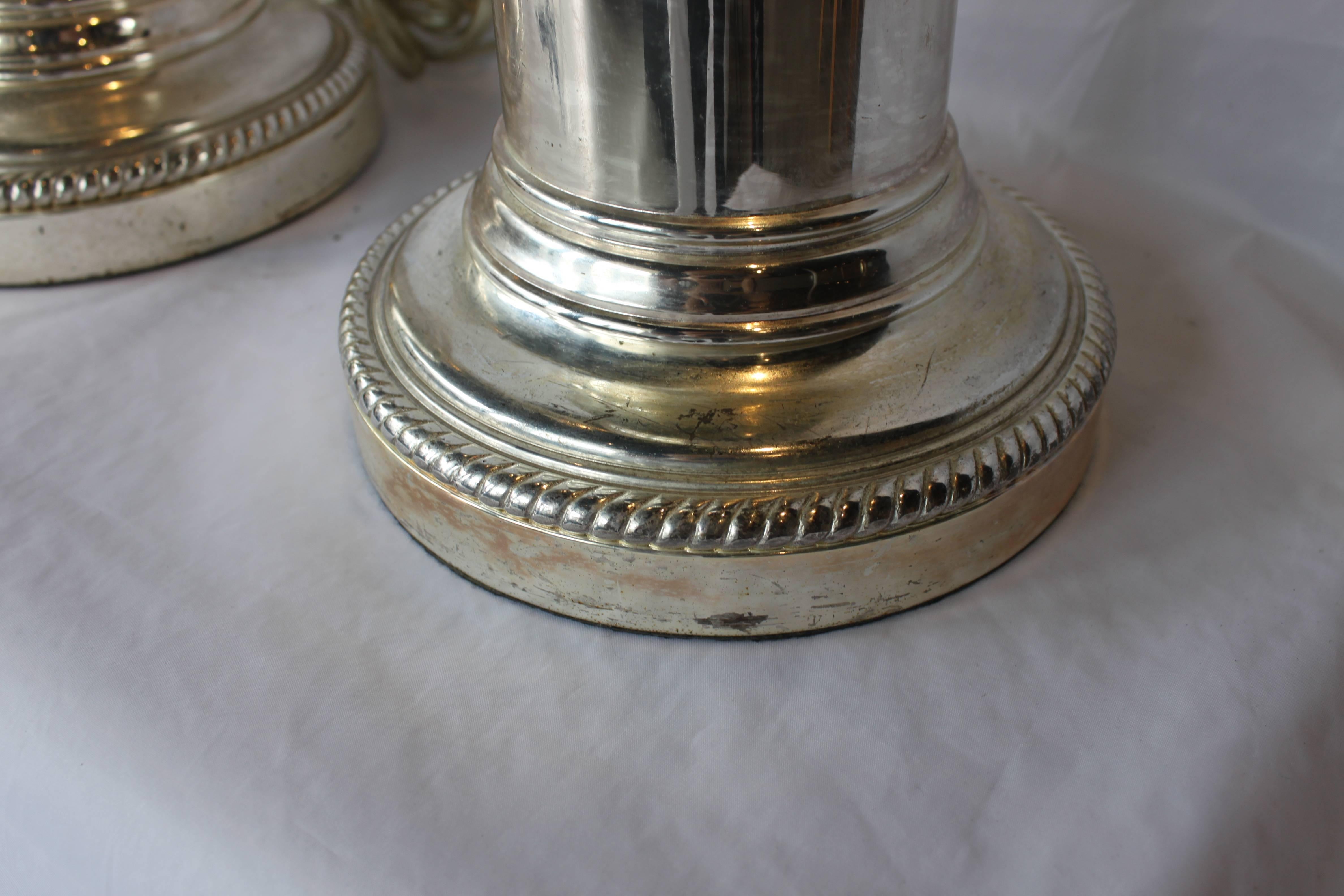 20th Century Classical Silver Lamps by Ralph Lauren