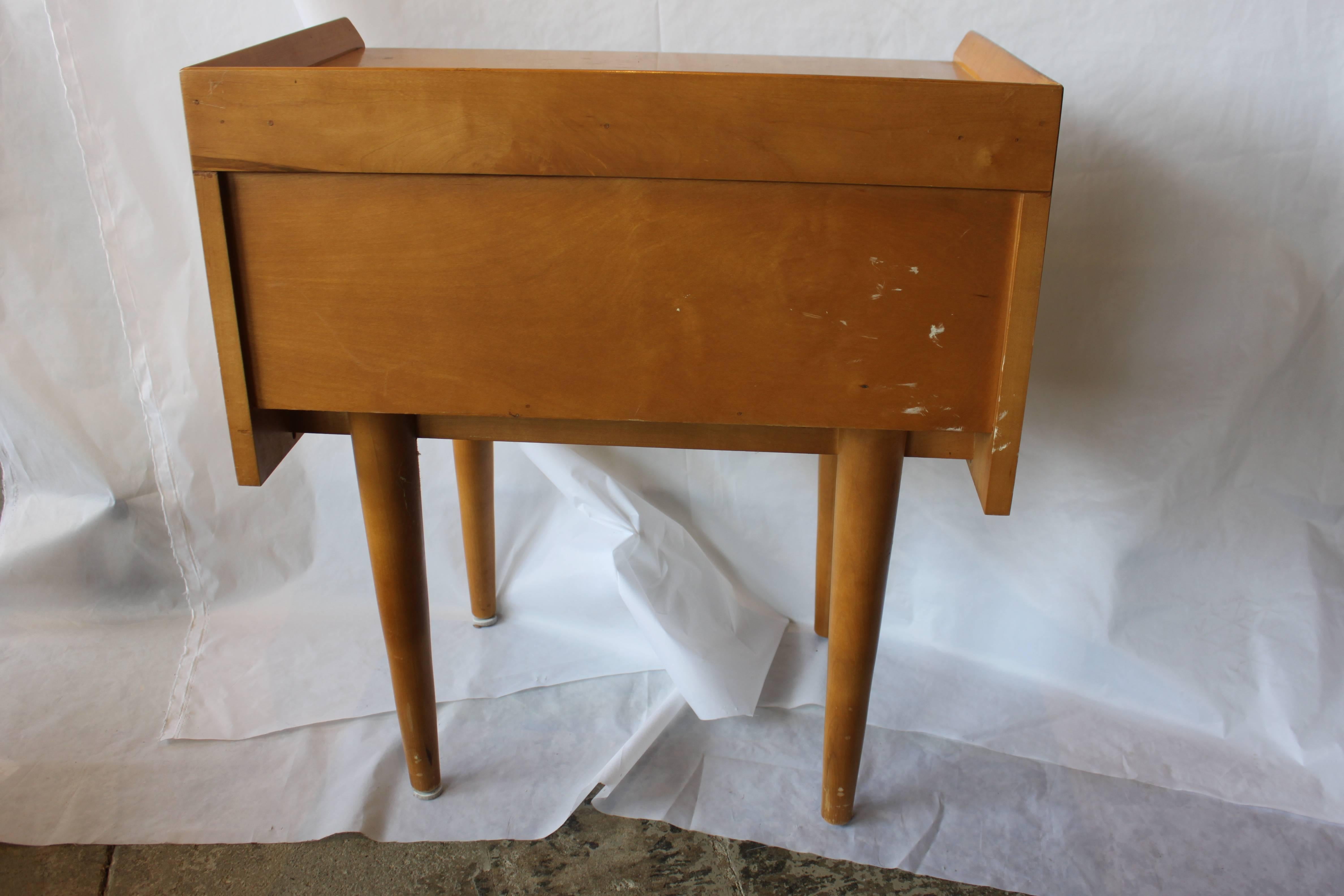 20th Century Crawford Mid-Century Modern Nightstand with Drawer