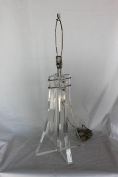 Modern Lucite Architectural Table Lamp