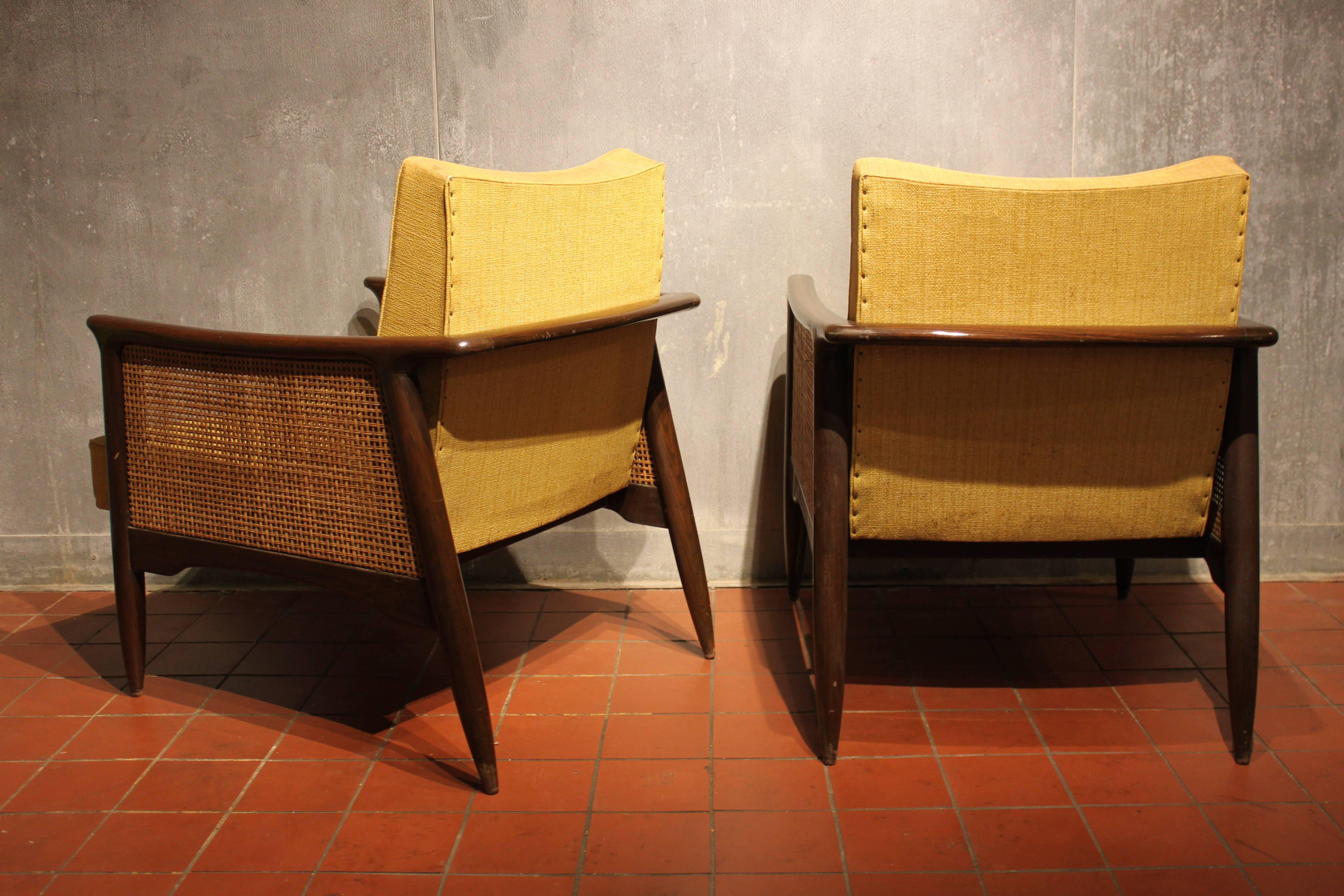 Rare and Unusual Pair of Mid-Century Modern Lounge Chairs 2