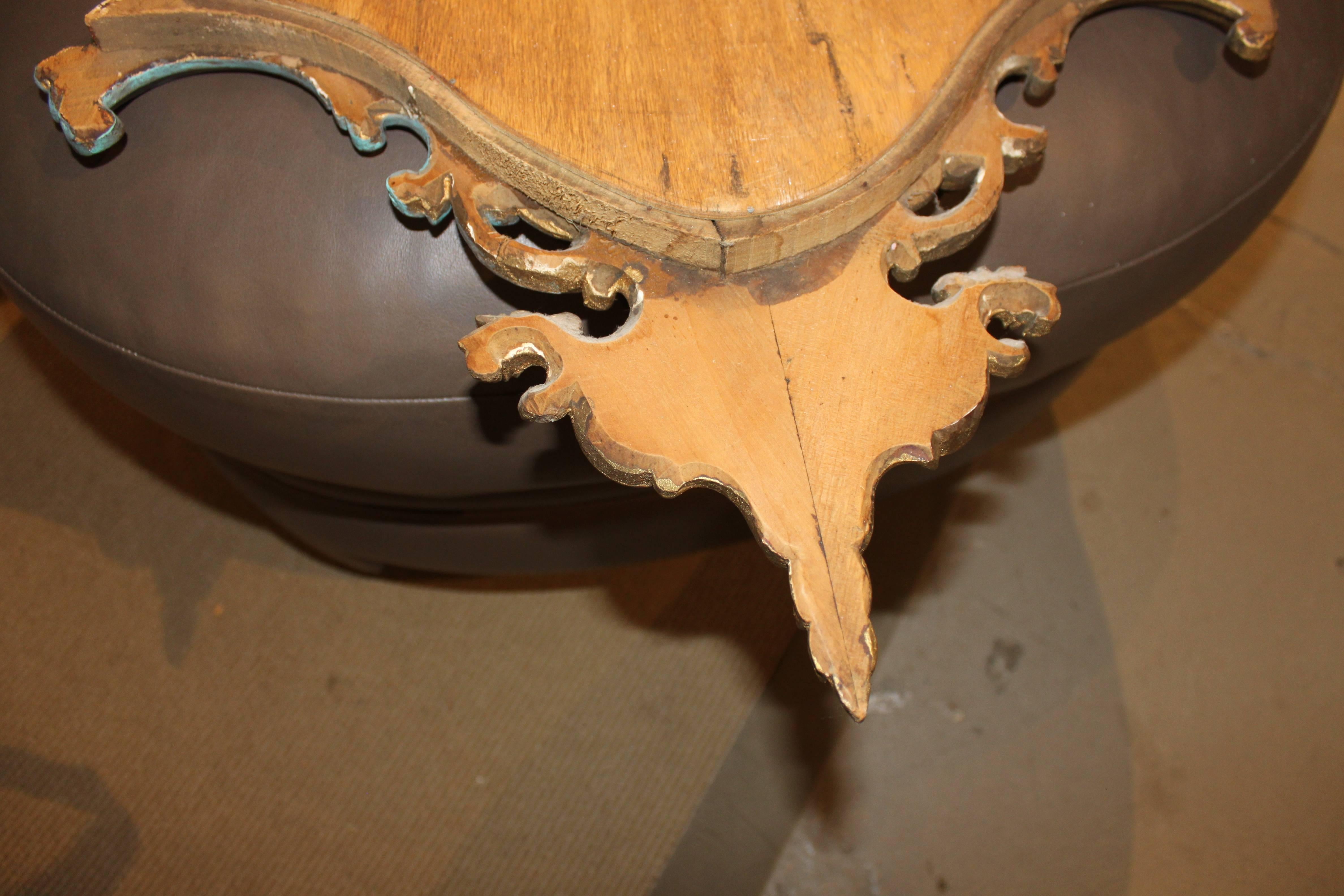 Hollywood Regency Carved Wood Mirror For Sale 3