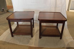 Pair of Mid-Century Modern Walnut Side Tables