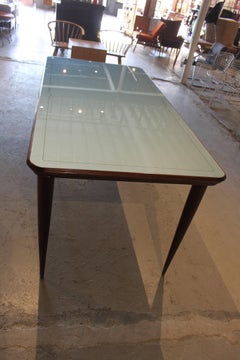Italian Mid-Century Modern Glass Top Table