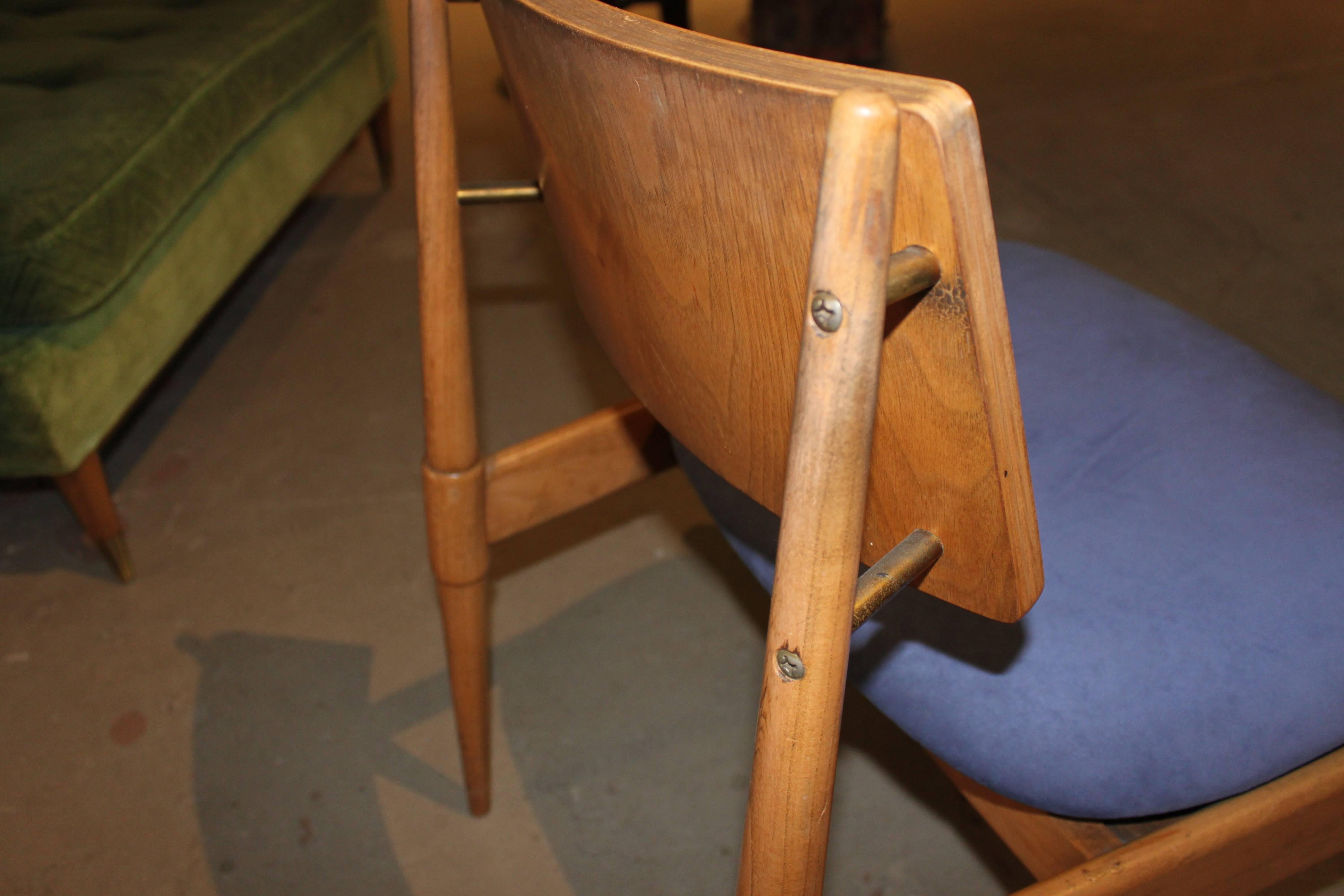 Wood Unusual Mid-Century Modern Chairs