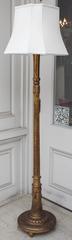 French Antique Art Deco Floor Lamp in Giltwood