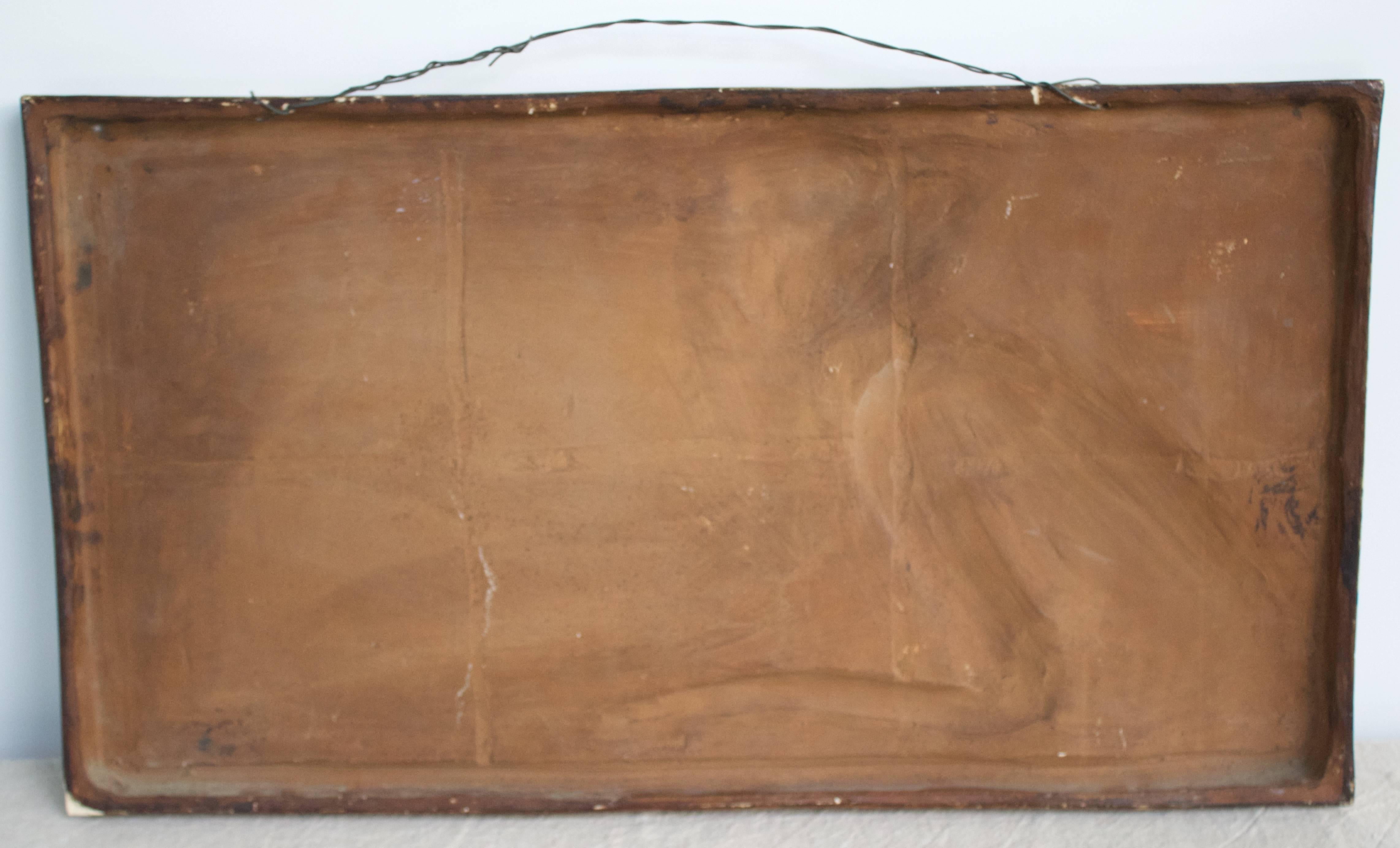 Hand-Painted Art Deco Ceramic Bas-Relief by Montenave and Goldscheider