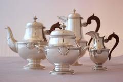 Antique Louis XVI Style French Sterling Silver Tea and Coffee Service