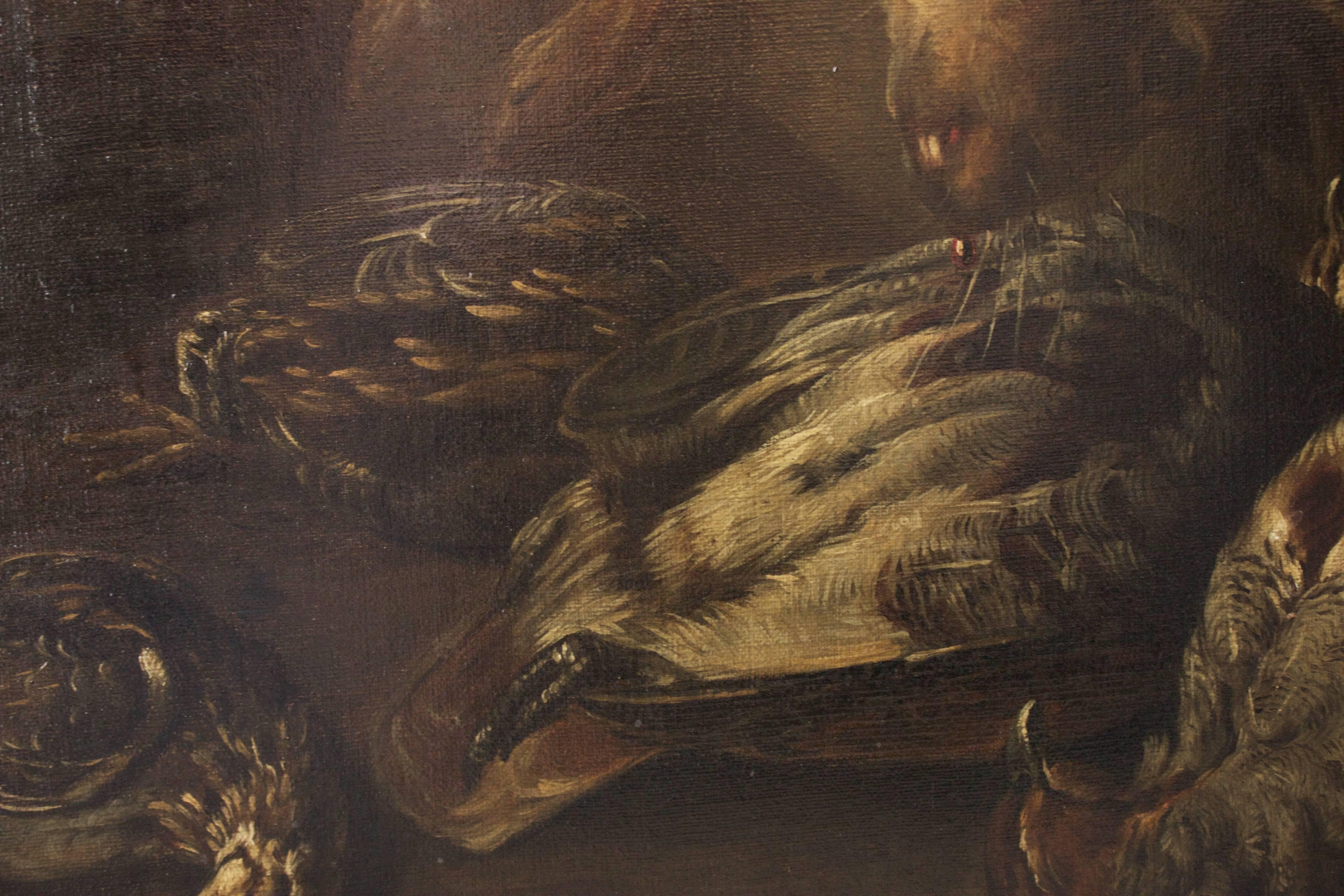 Other French Still Life of Dead Rabbit, Pheasant and Quail by J. Pelissier For Sale