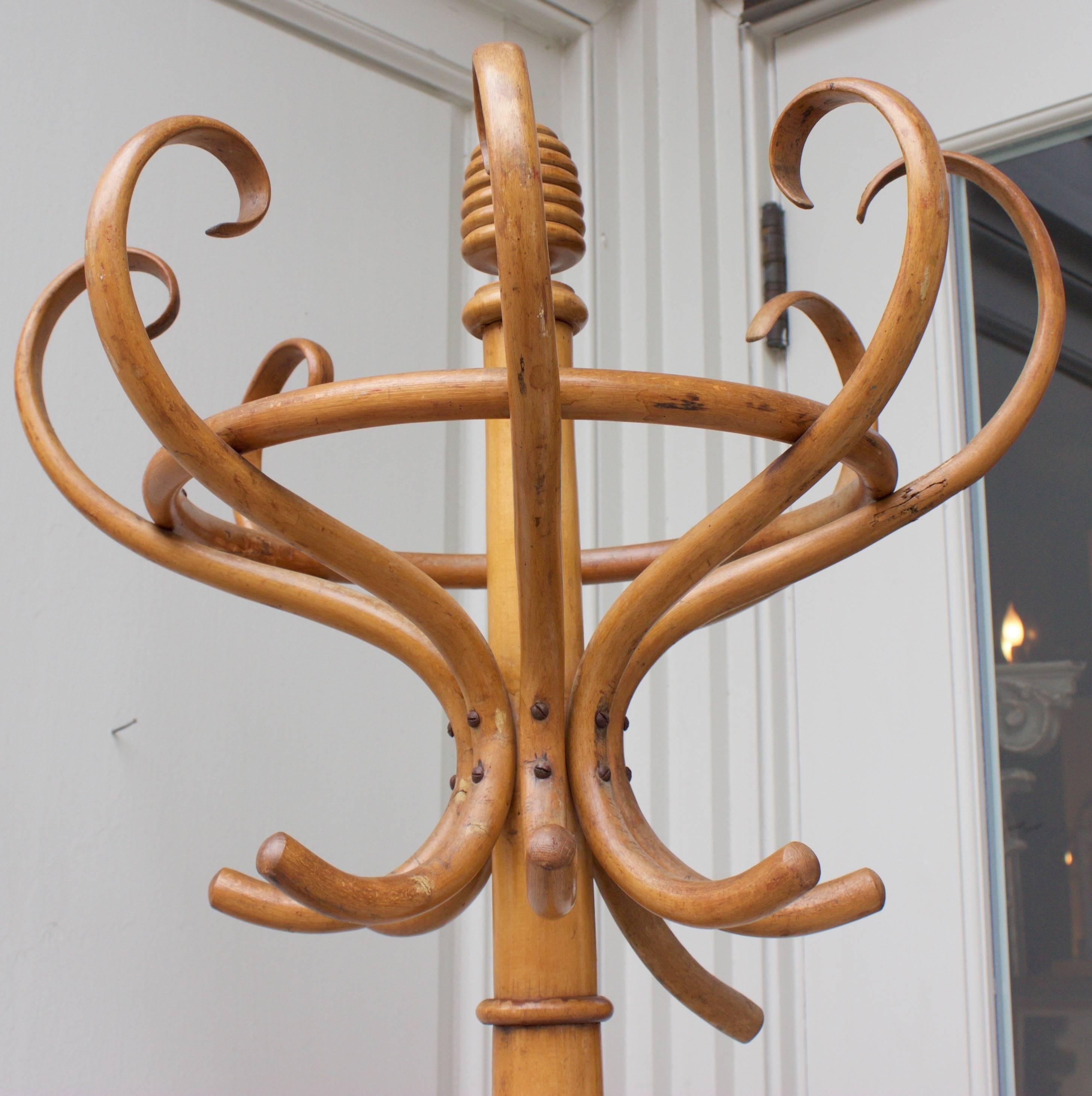 Mid-20th Century Thonet Style Bentwood Standing Hats and Coats Rack