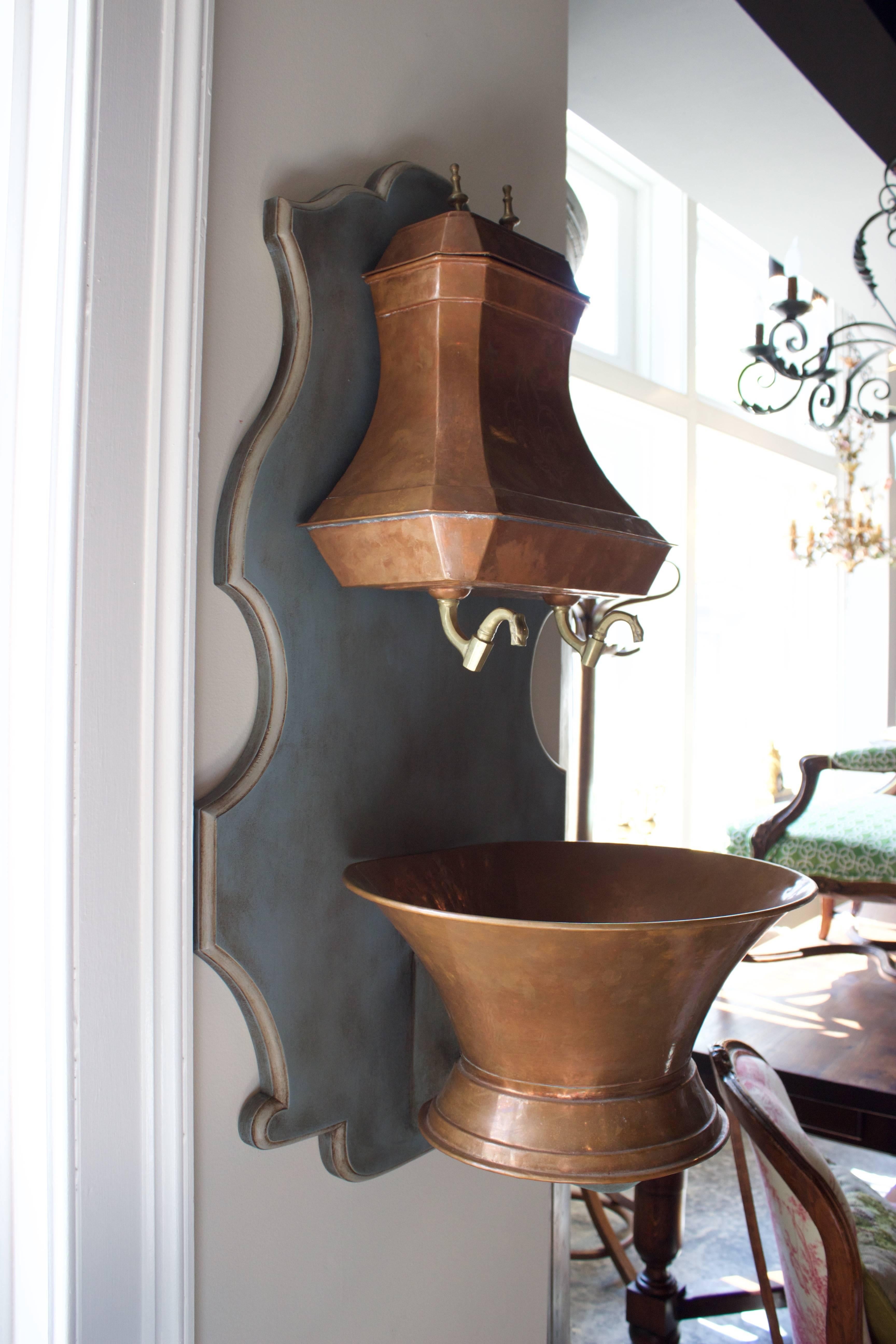 Early 19th Century French Copper Wall Fountain or Lavabo 3