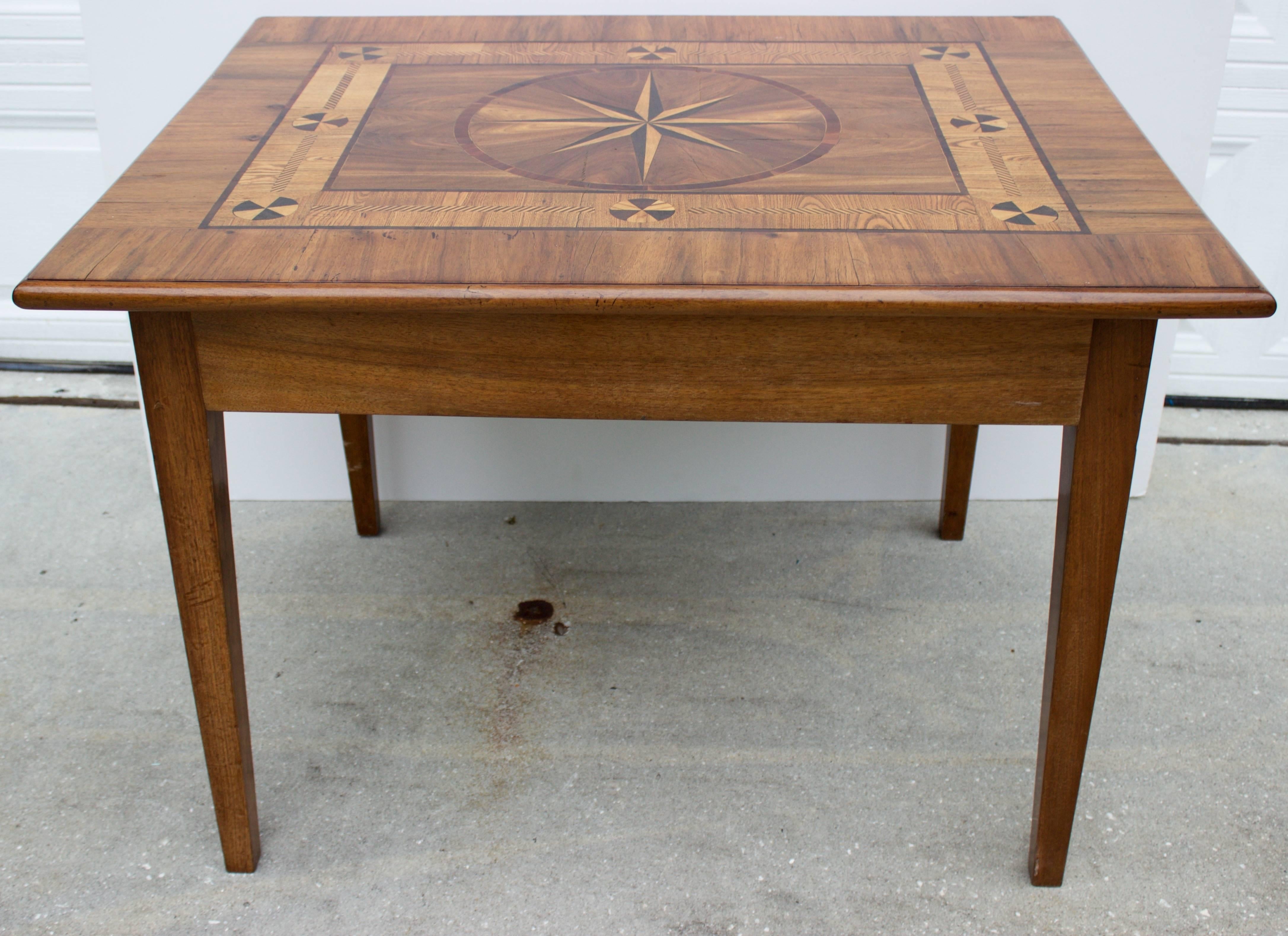 Louis XVI Continental Nautical Inlay Table  For Sale