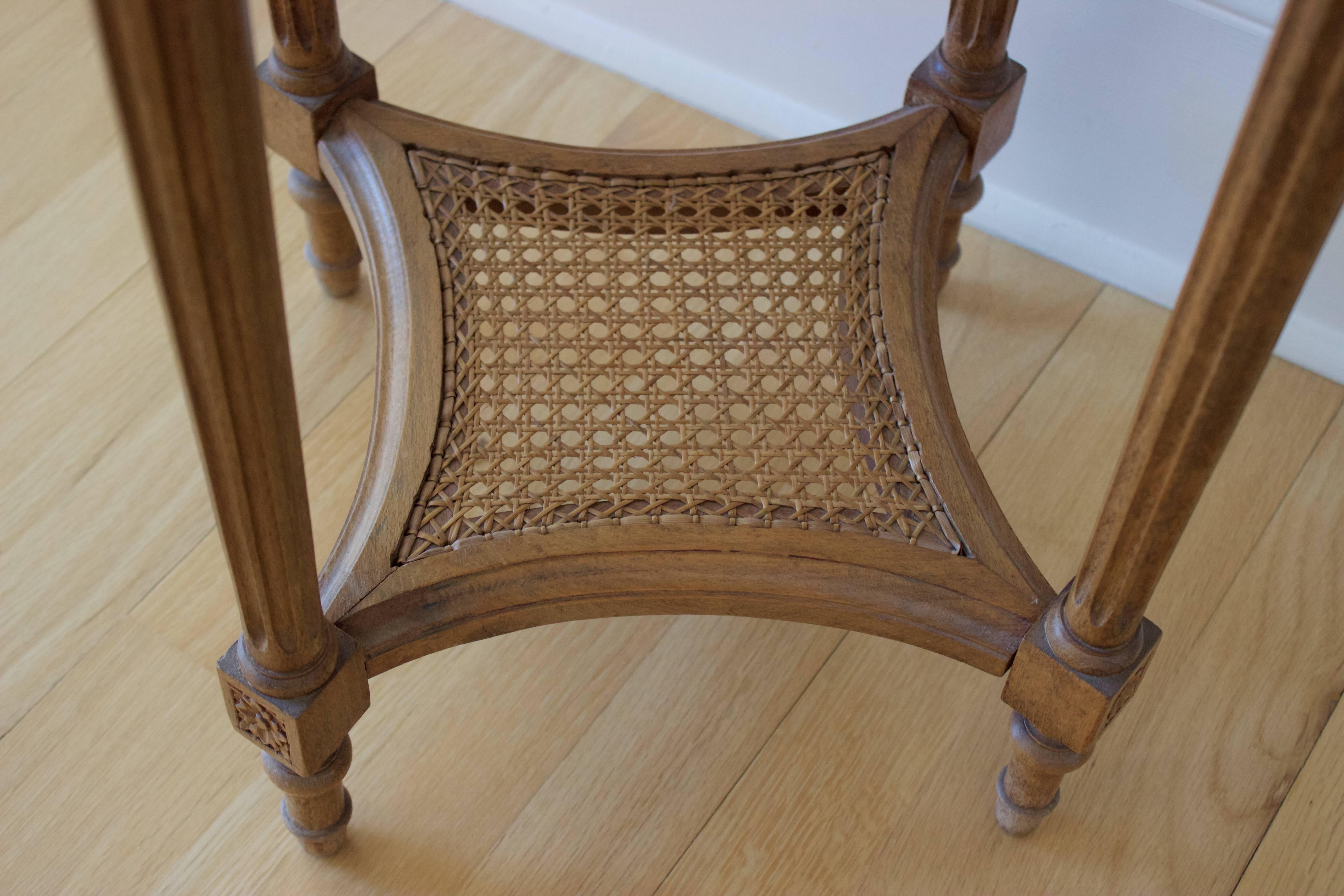 19th C. French Louis XVI St. Side Table with Marble Top For Sale 2