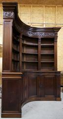 End of 19th Century French Walnut Corner Library