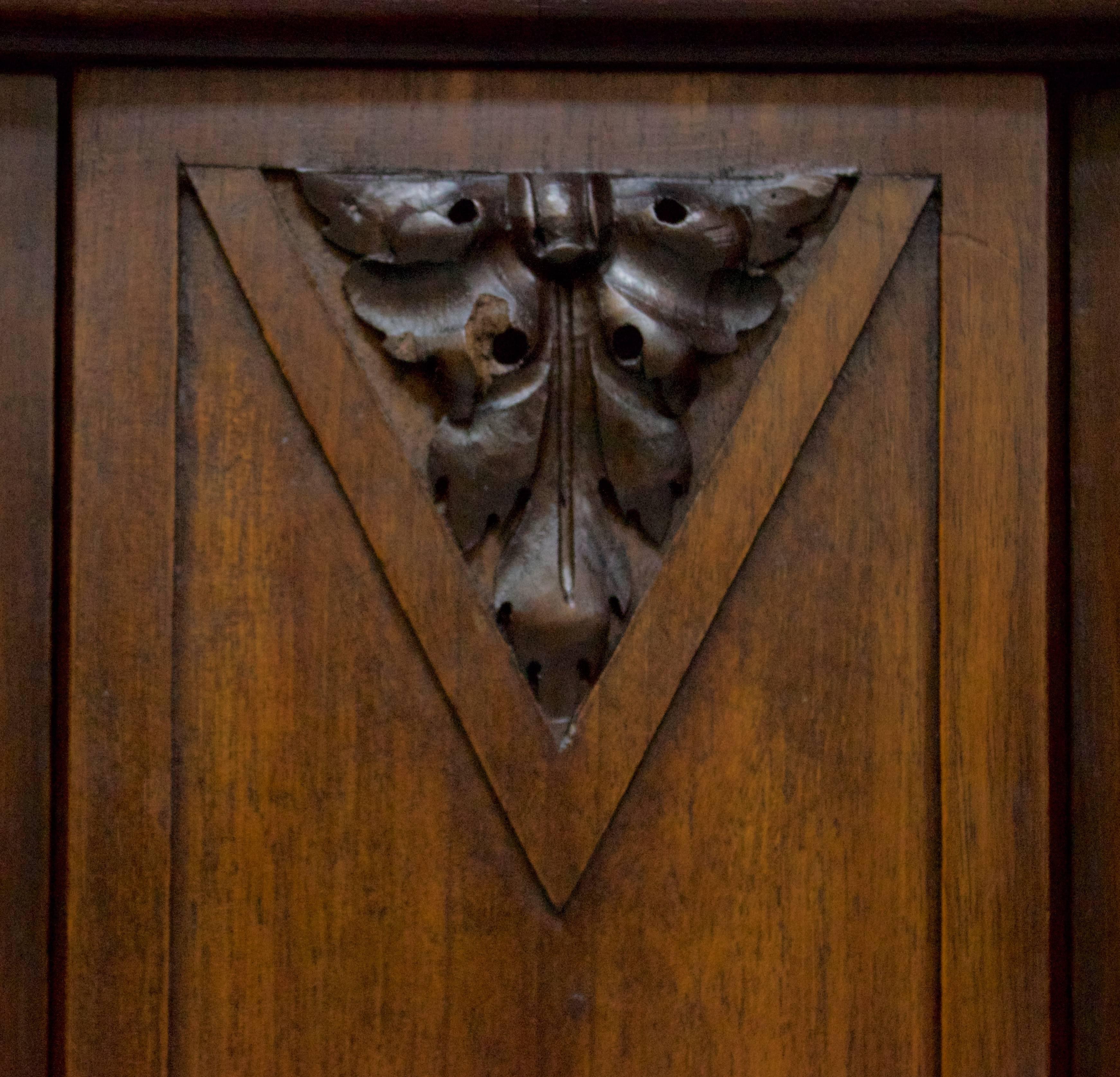 Belle Époque End of 19th Century French Walnut Corner Library