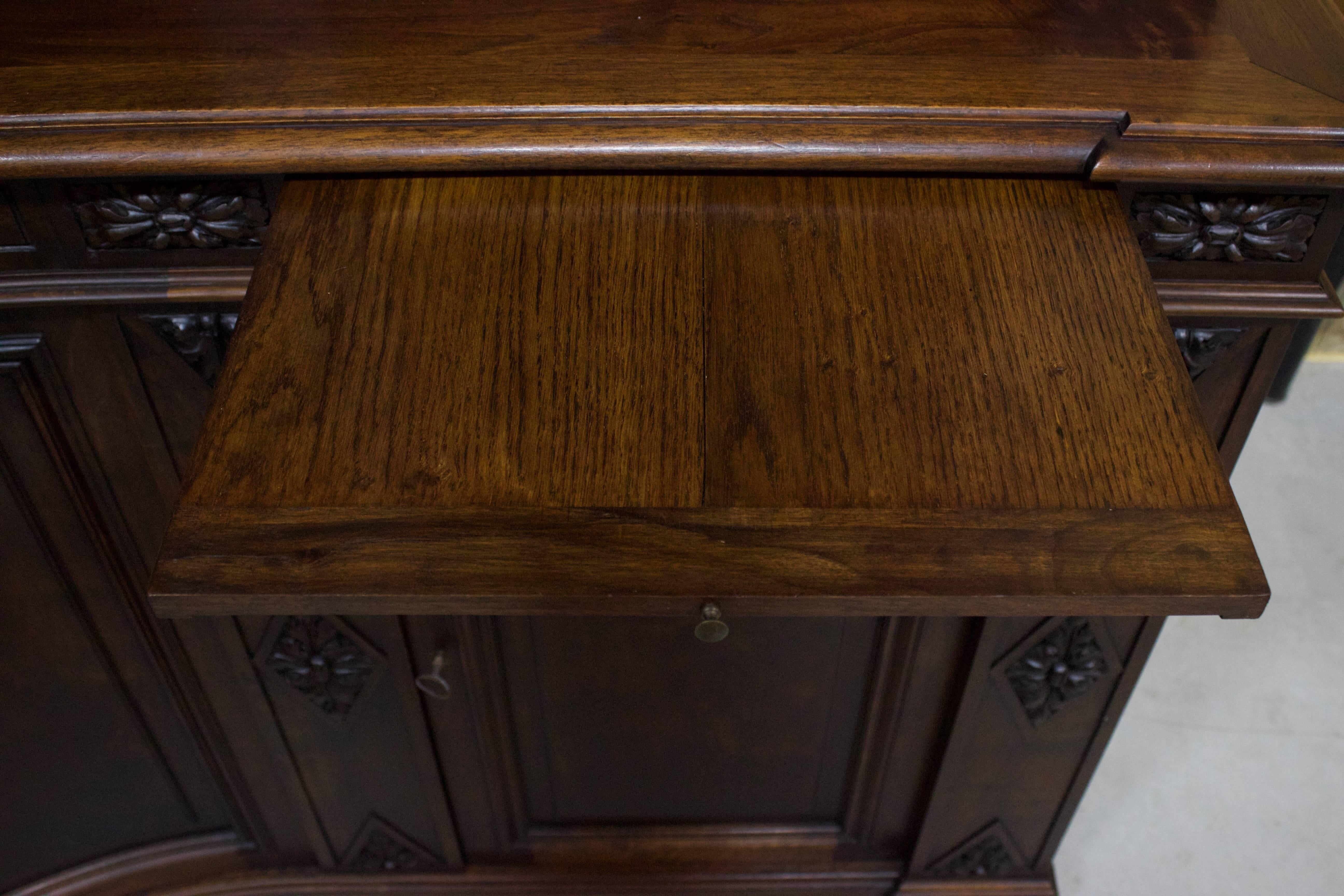 End of 19th Century French Walnut Corner Library 1