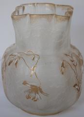 Glasvase aus Glas von Francois-Theodore T. Legras, signiert Saint Denis