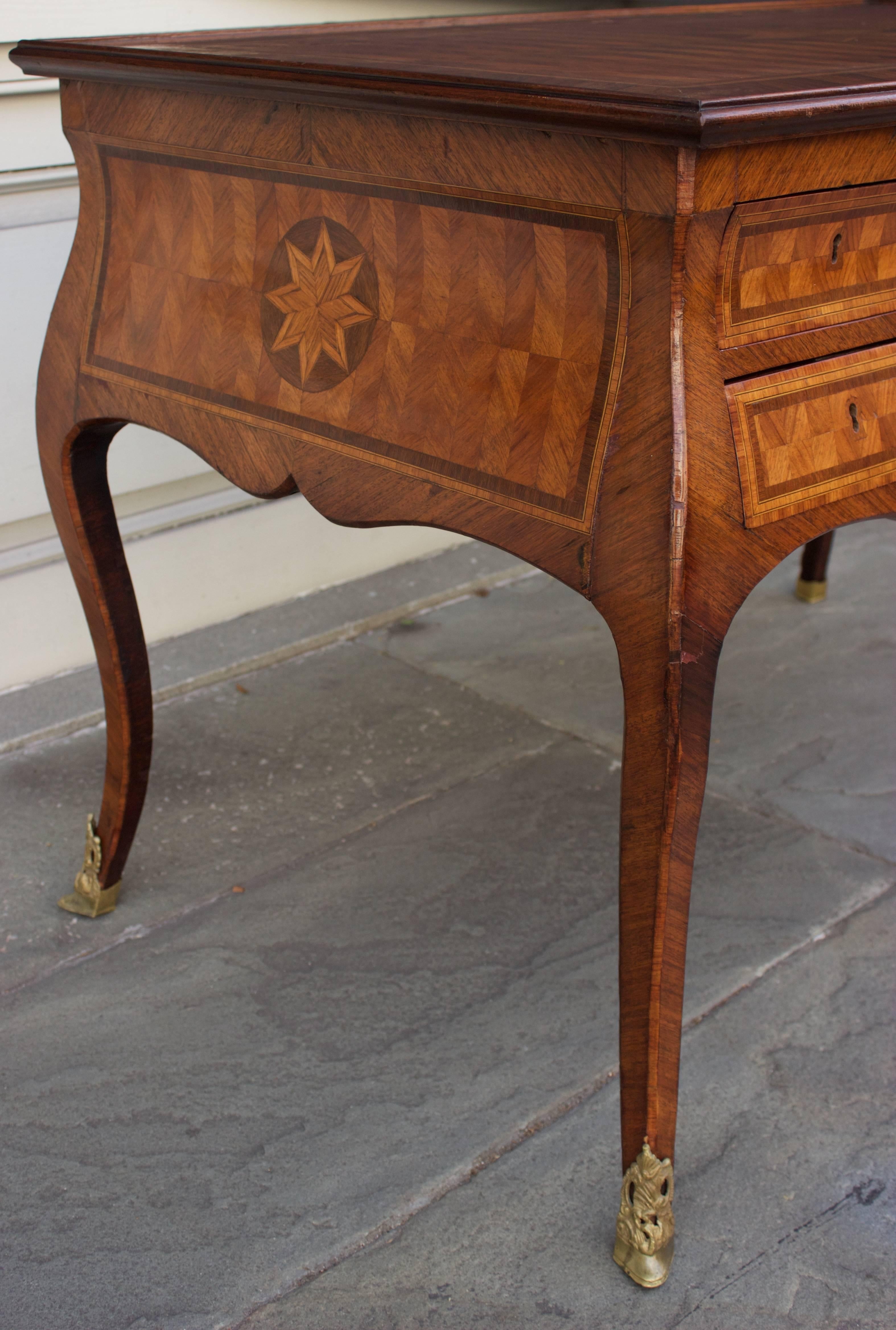 Naples Central Walnut and Kingwood Inlaid Desk 2