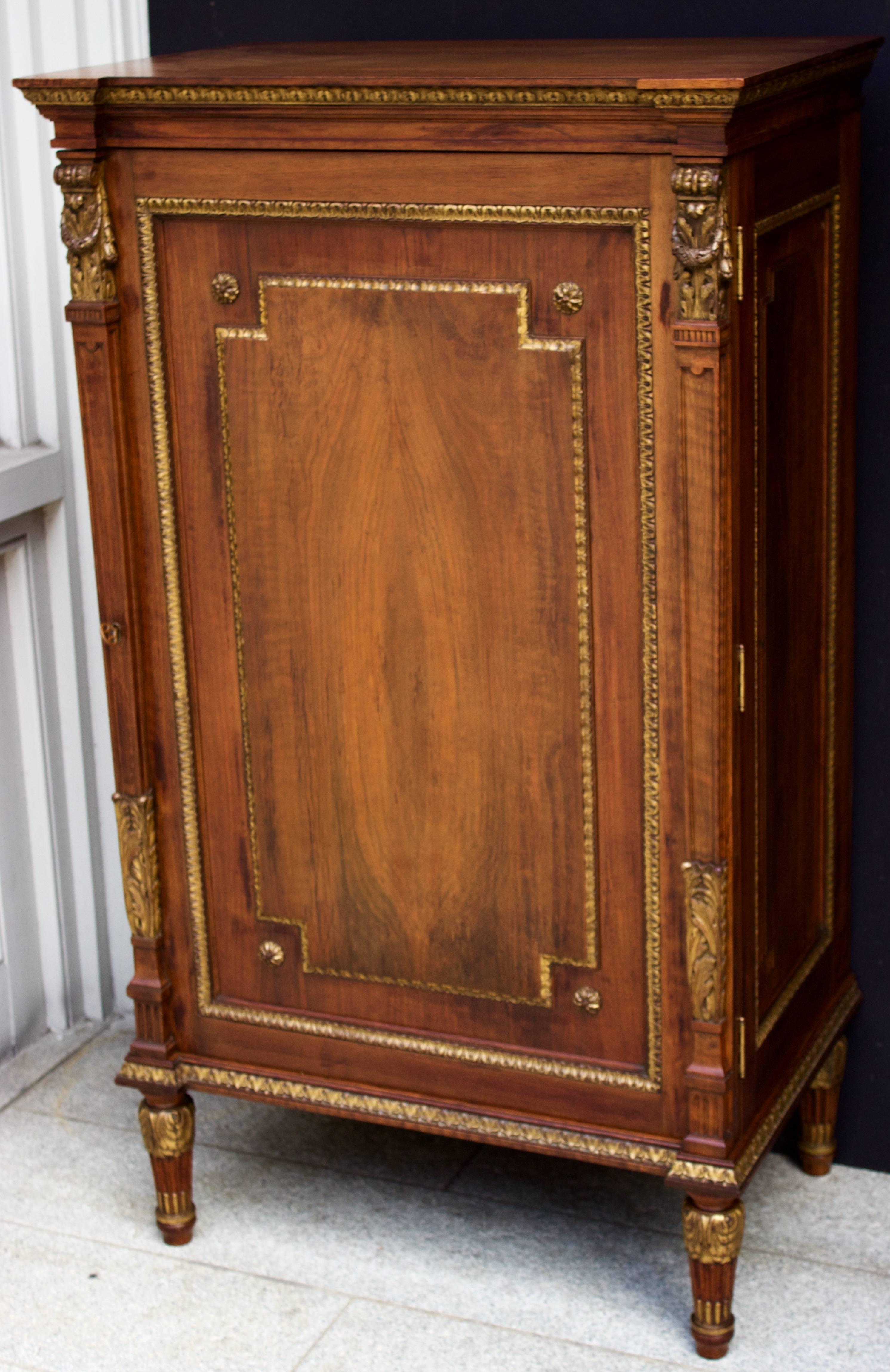 Hand-Carved Early 19th Century French Louis XVI Filing Cabinet