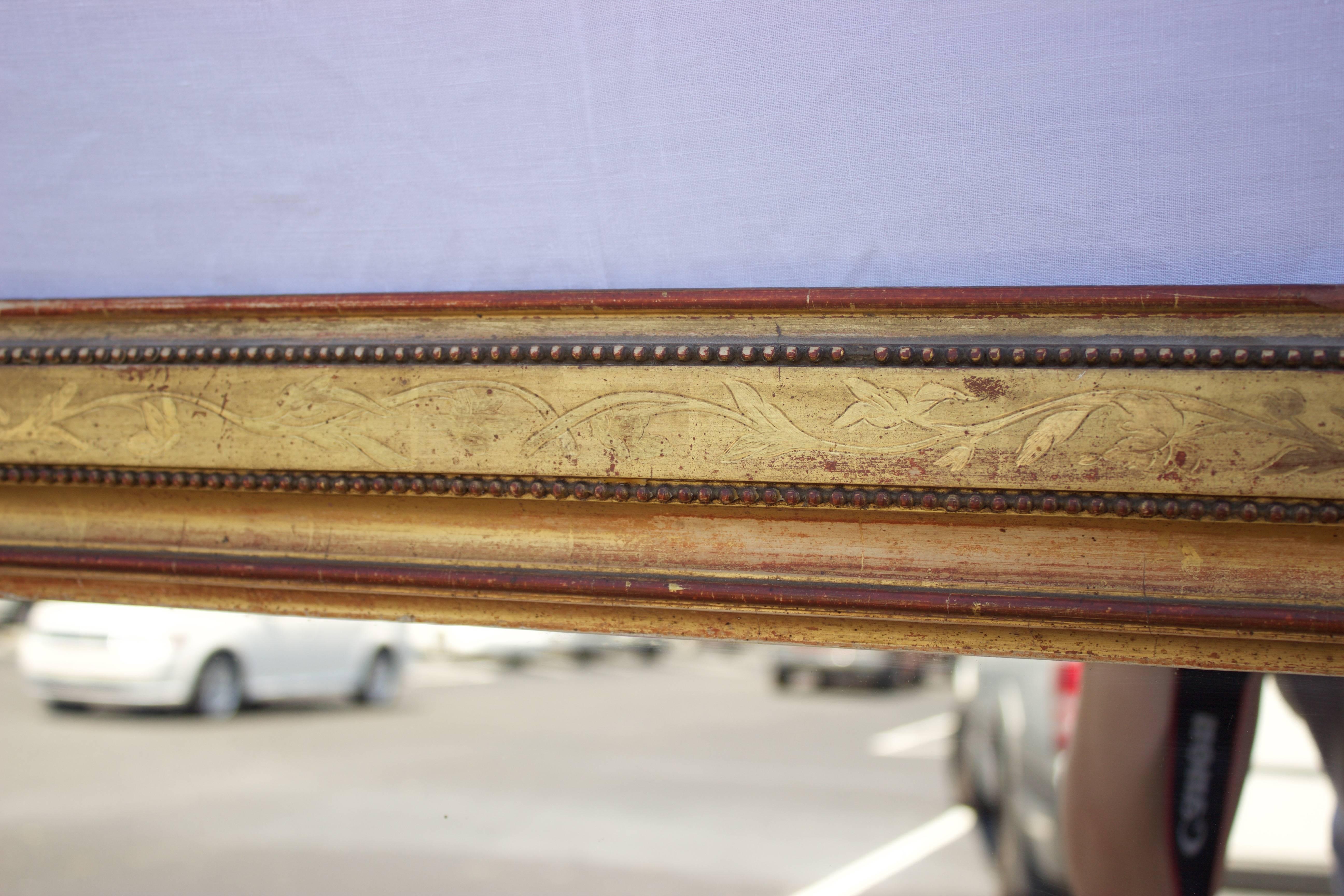 Giltwood 19th Century French Gold Gilt Louis Philippe Mirror For Sale