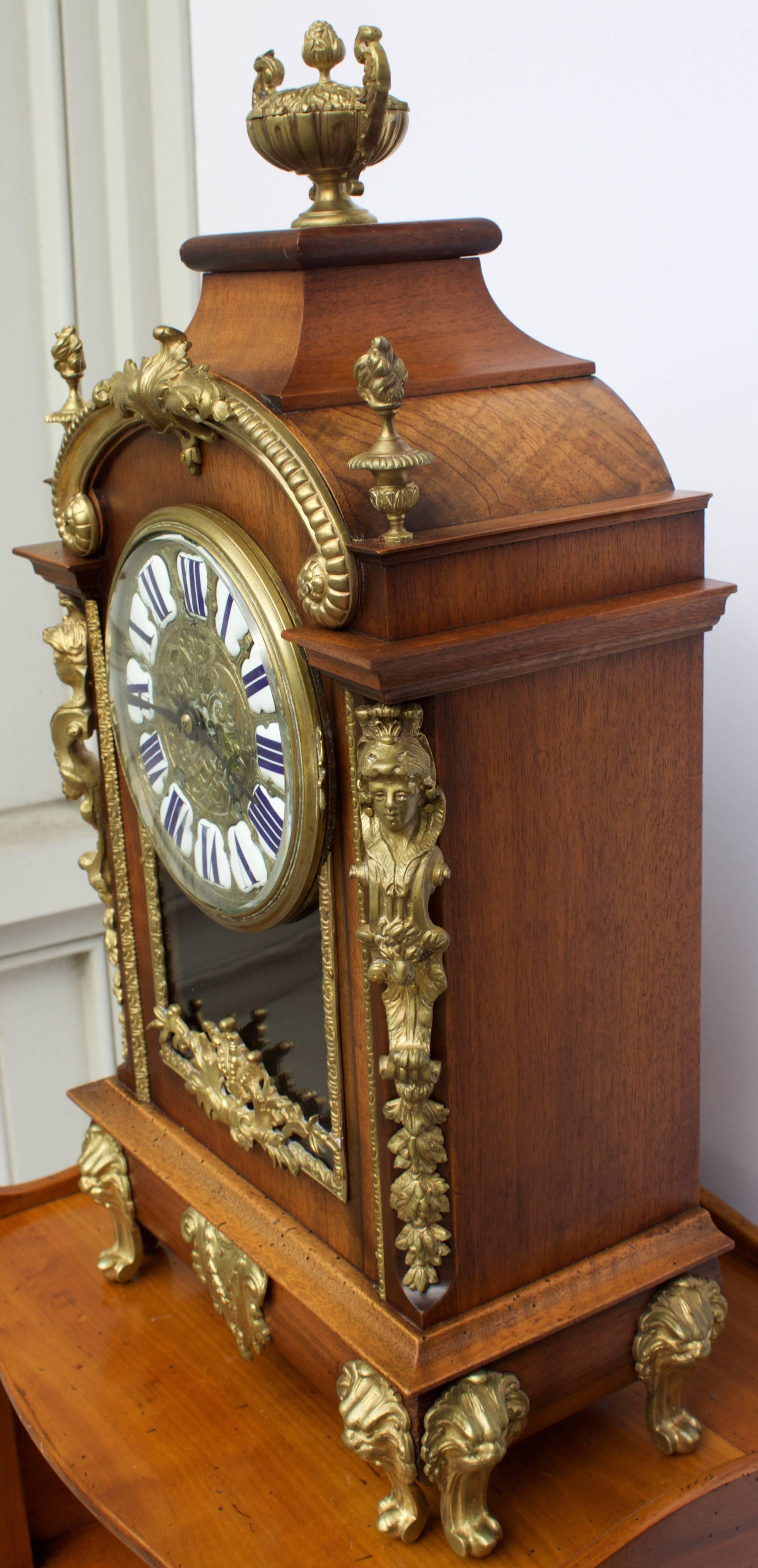Napoleon III 19th Century Louis XIV Style French Cartel Clock 