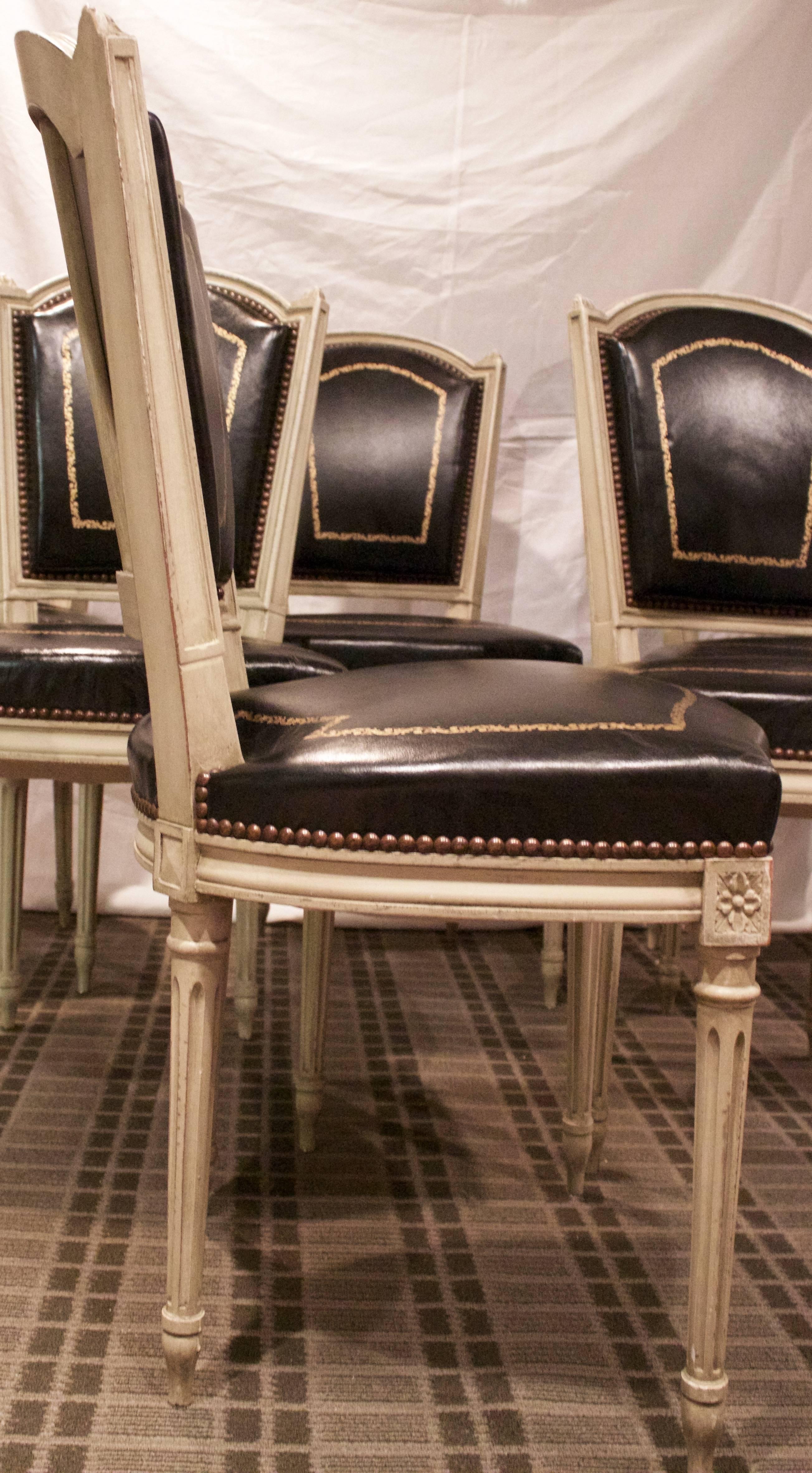 Set of Six French Louis XVI Style Chairs In Excellent Condition In Charleston, SC