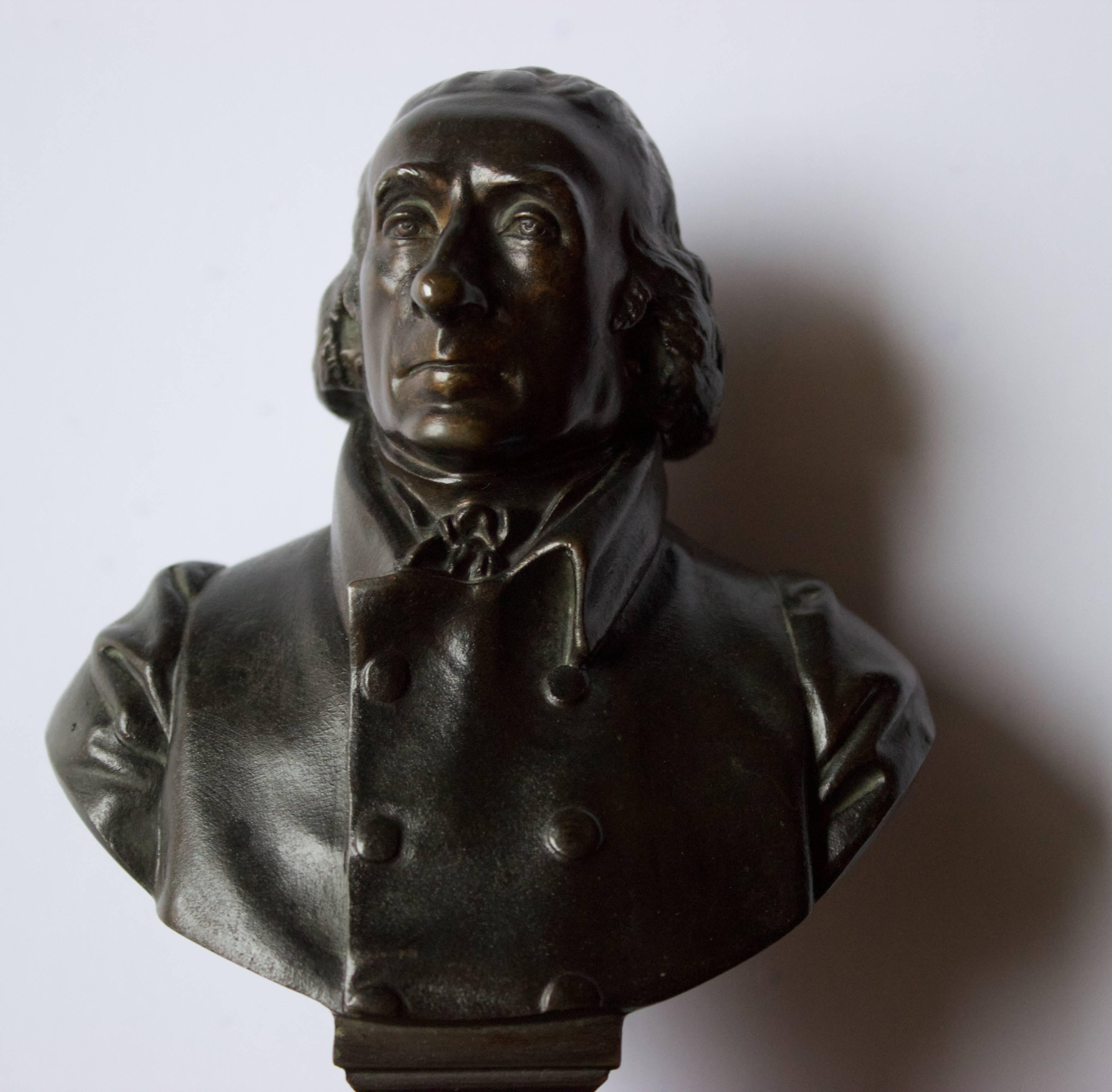 19 Century French Thomas Jefferson Bust in Bronze In Excellent Condition For Sale In Charleston, SC