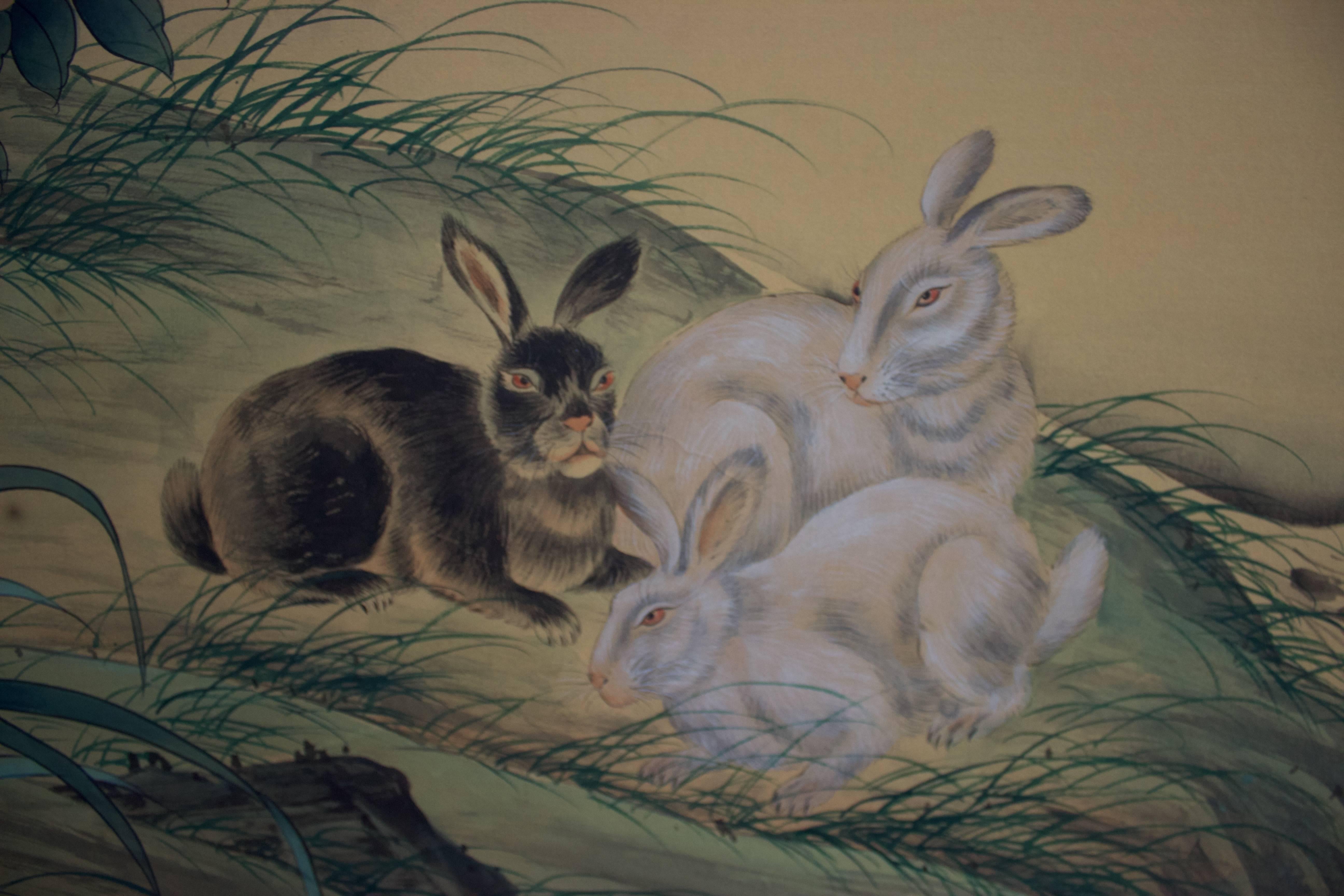 Other Chinese Hand-Painted Silk Panel