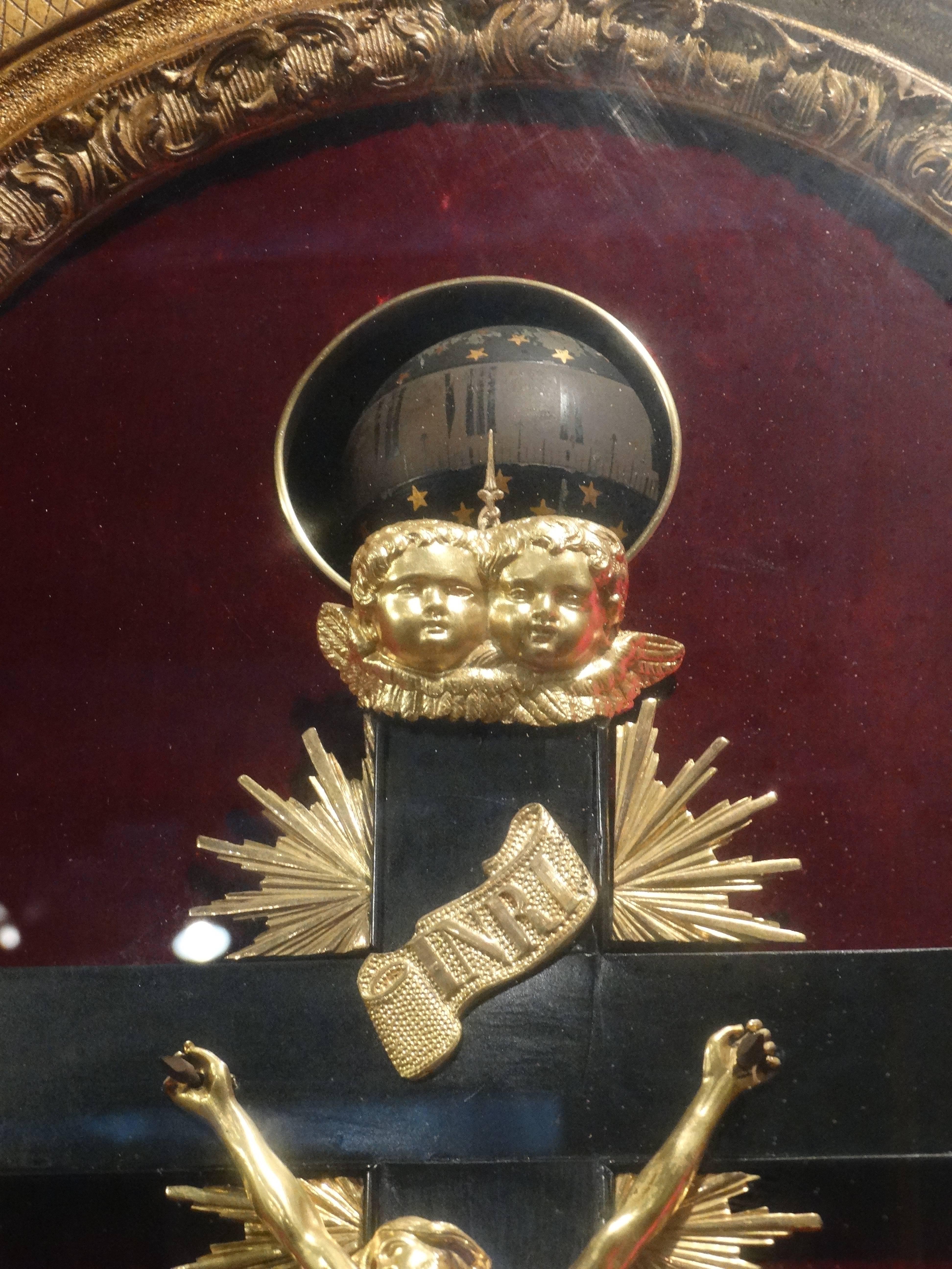 Other Extremely Rare French Crucifix Wall Rotary Clock