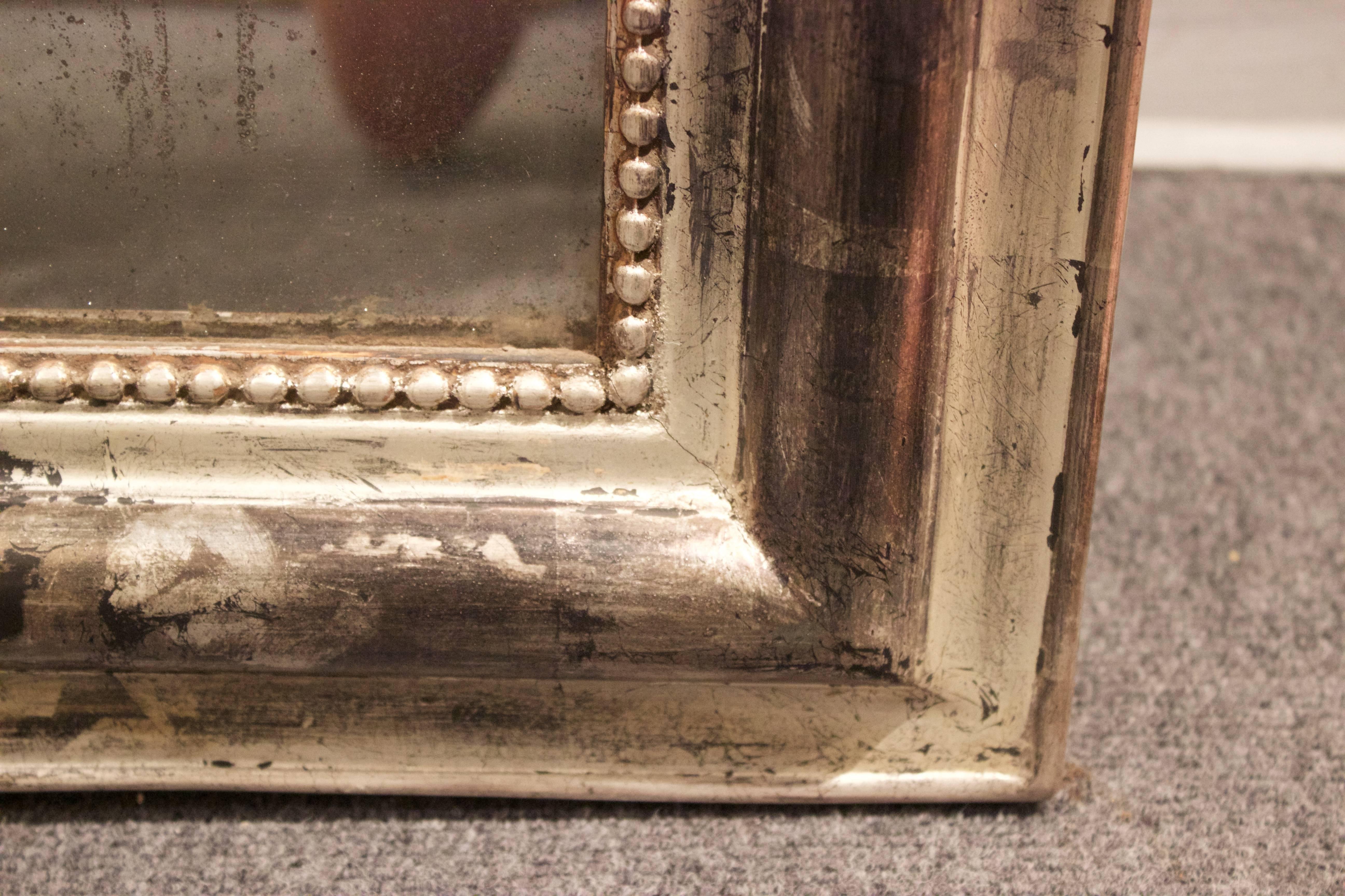 19th Century French Louis Philippe Silvered Mirror For Sale