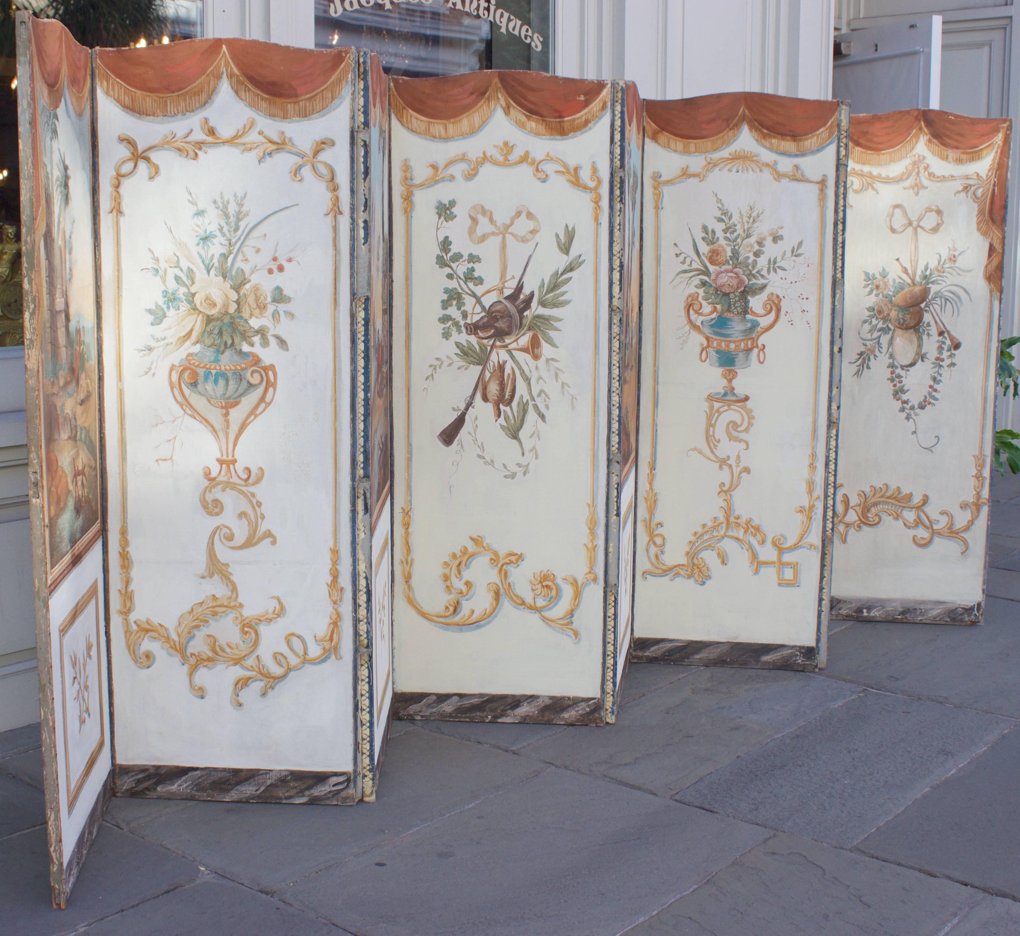 Louis XVI 18th C. French Double-Sided Panel Screen For Sale