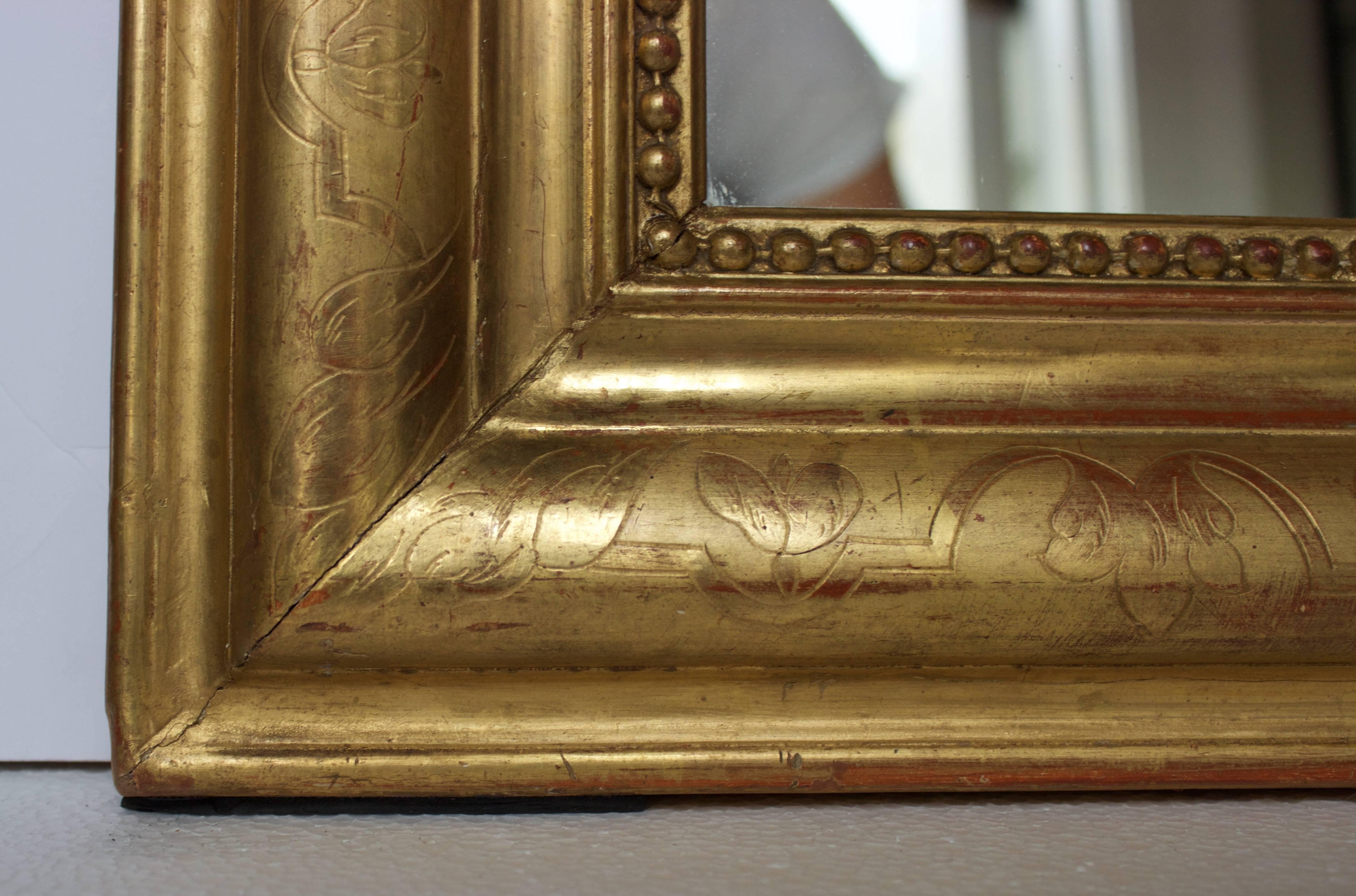 Mid-19th Century 19th Century French Giltwood Louis Philippe Mirror