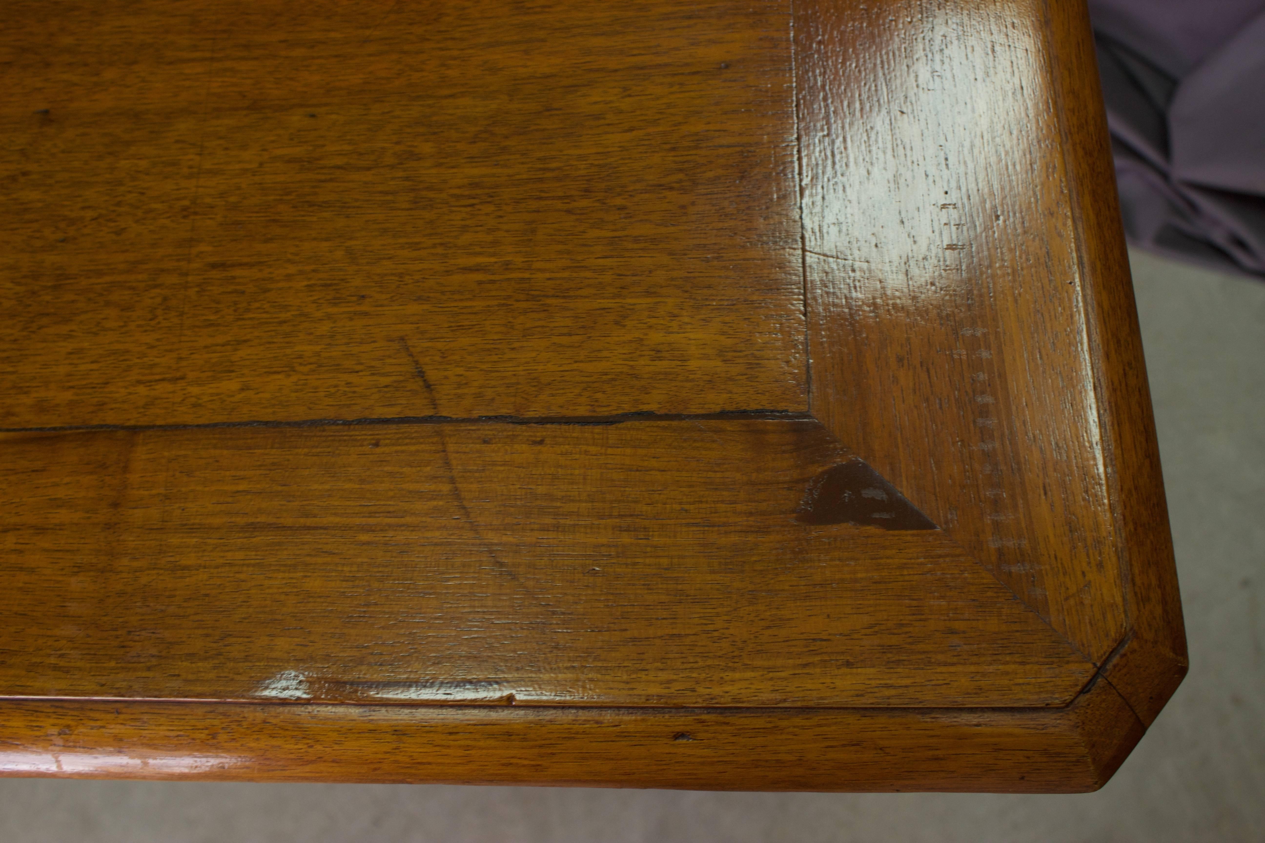 French Walnut Table with Drawers For Sale 1