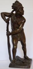 French, 19th Century Bronze Sculpture of American Indian Chief