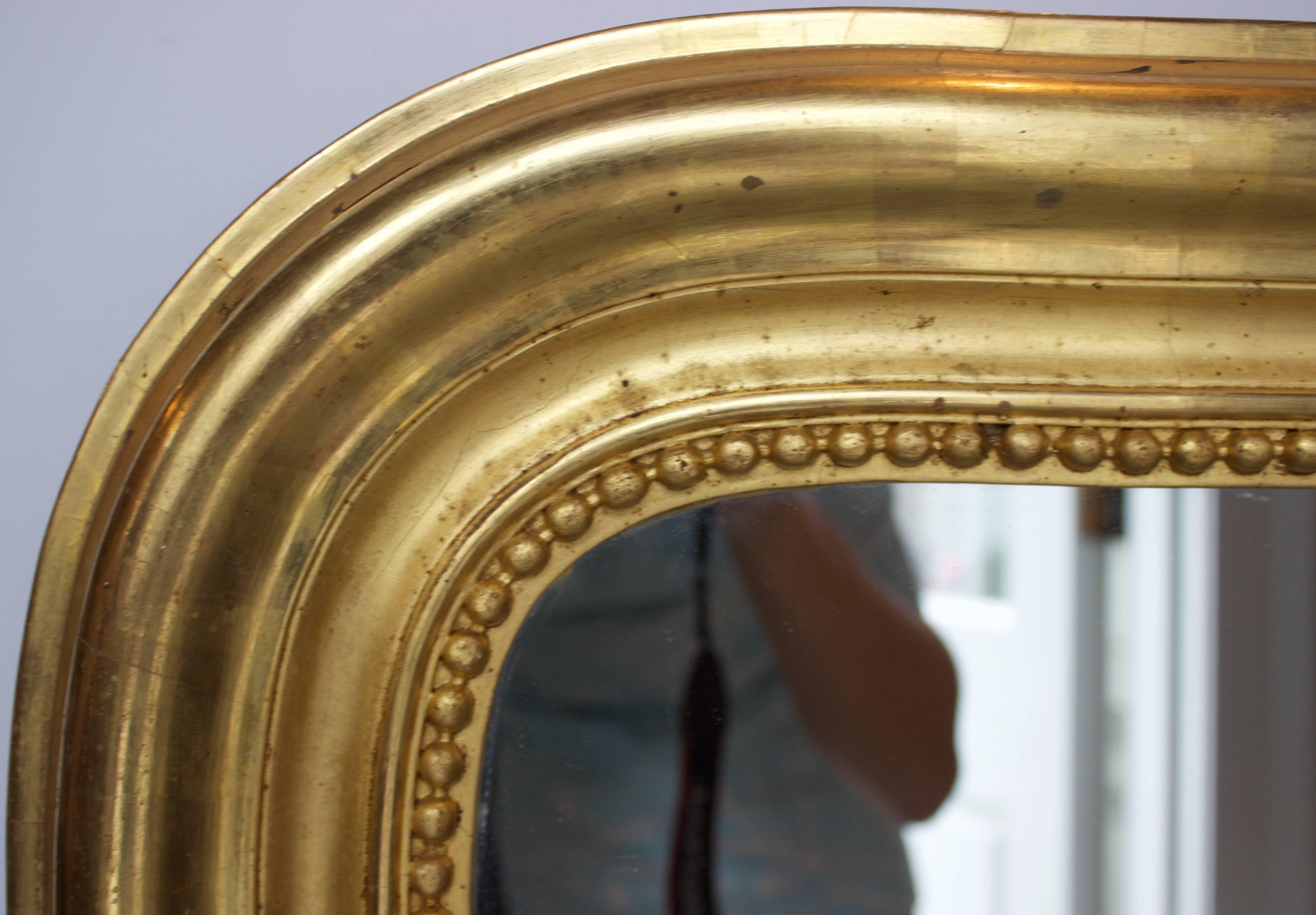 French Gilt Louis Philippe Mirror In Excellent Condition For Sale In Charleston, SC