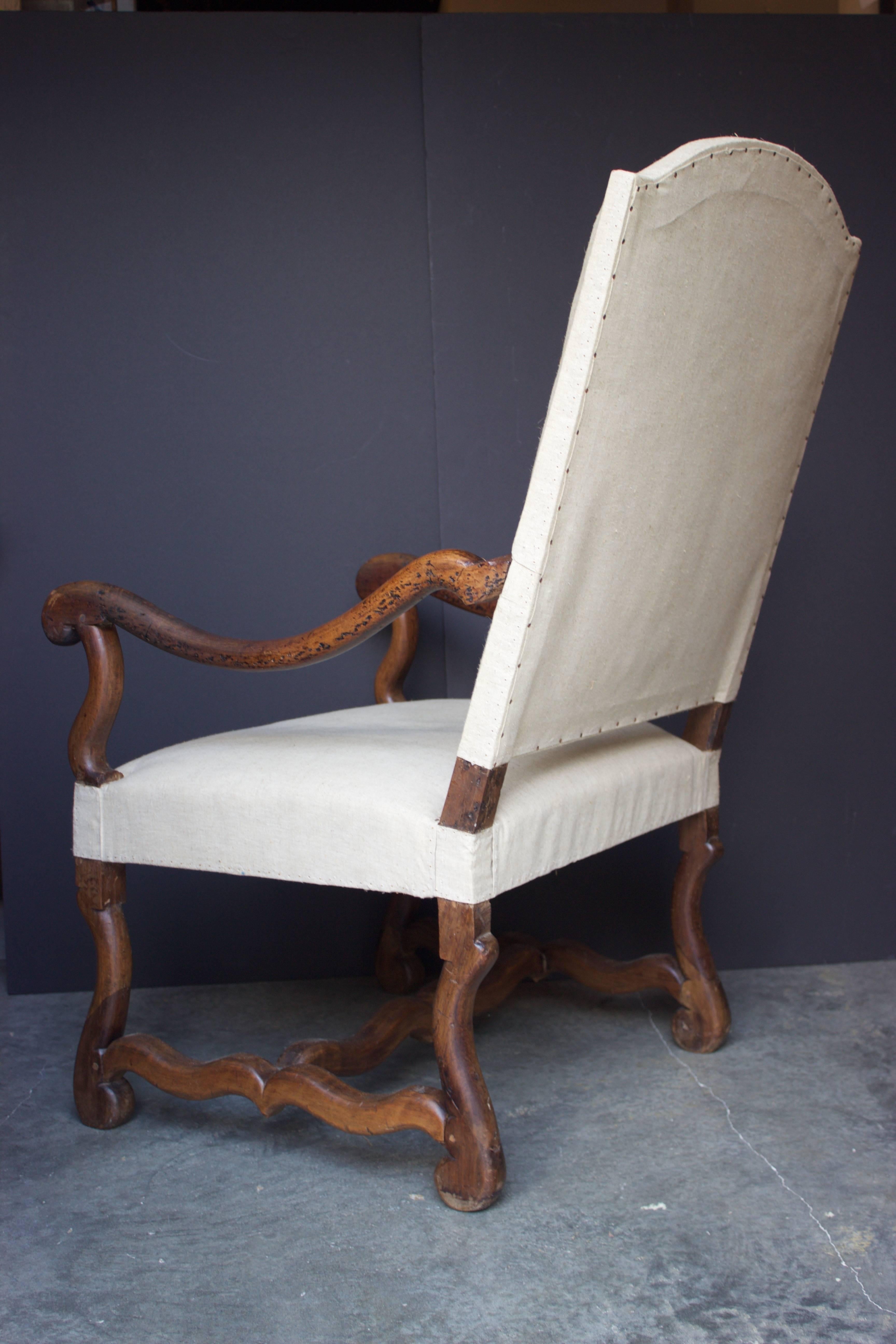 18th Century and Earlier 18th Century French Louis XIV Armchair For Sale