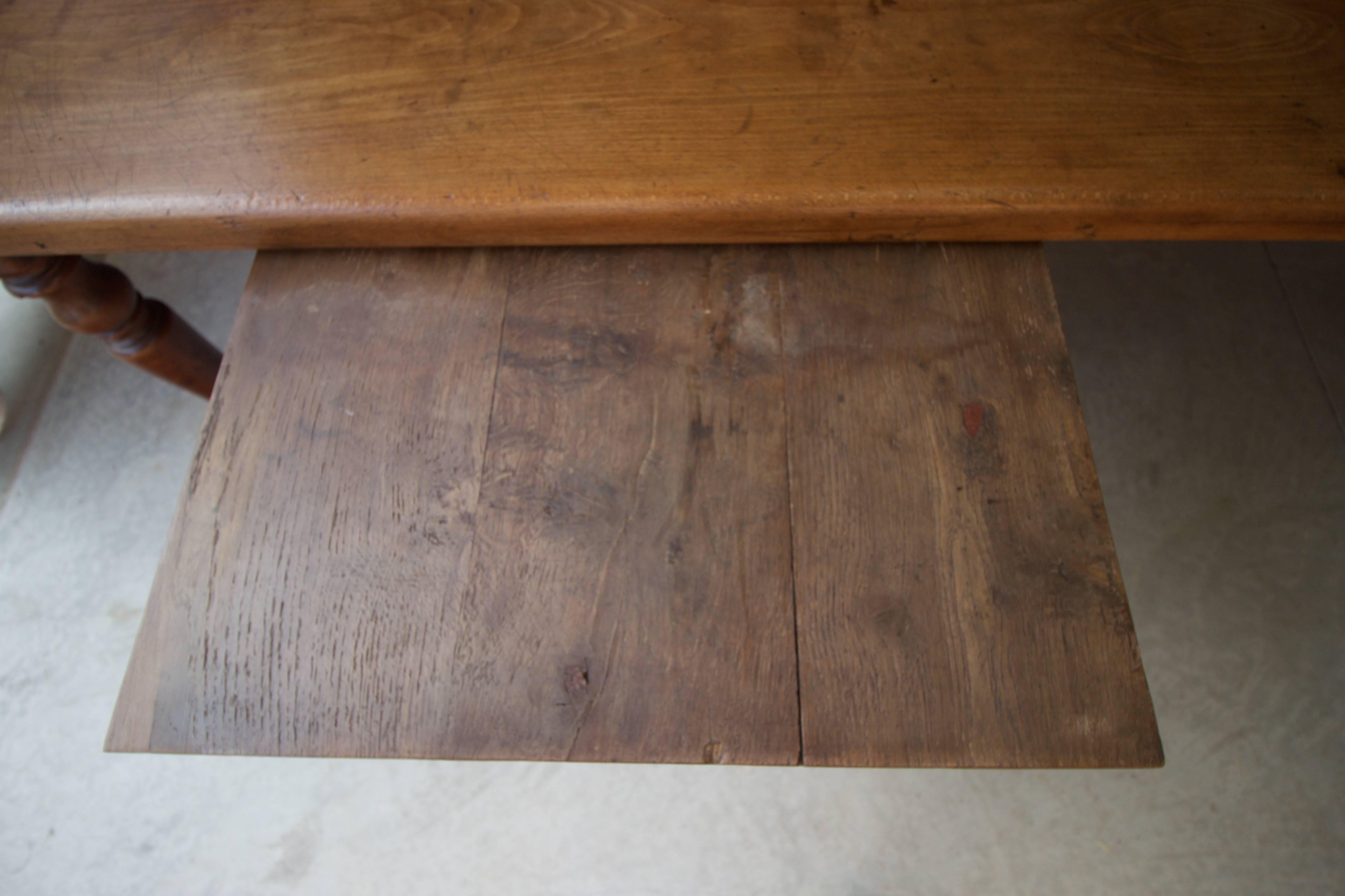 Beech Early 19th Century Large French Farm Table from Normandie For Sale