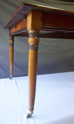 Early 20th Century Large French Wild Cherry Parquetry Top Dining Table