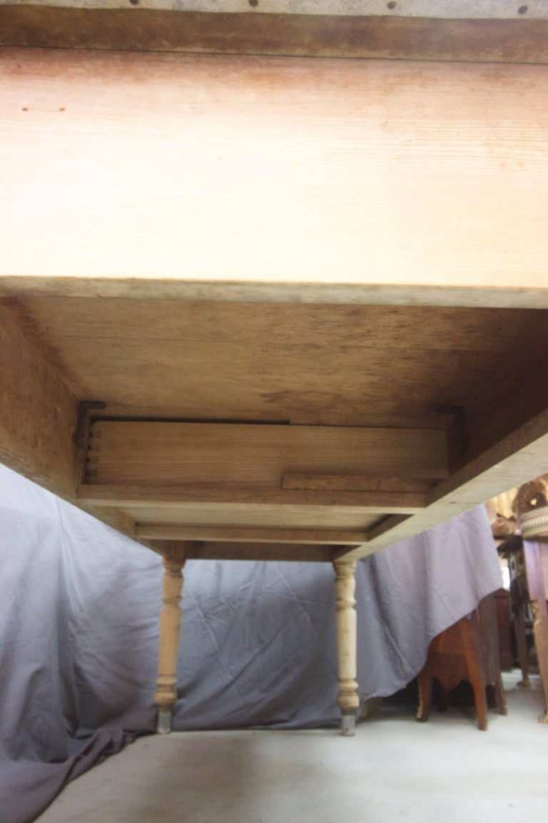 Antique French Florist Table with Zinc Top For Sale at 1stDibs