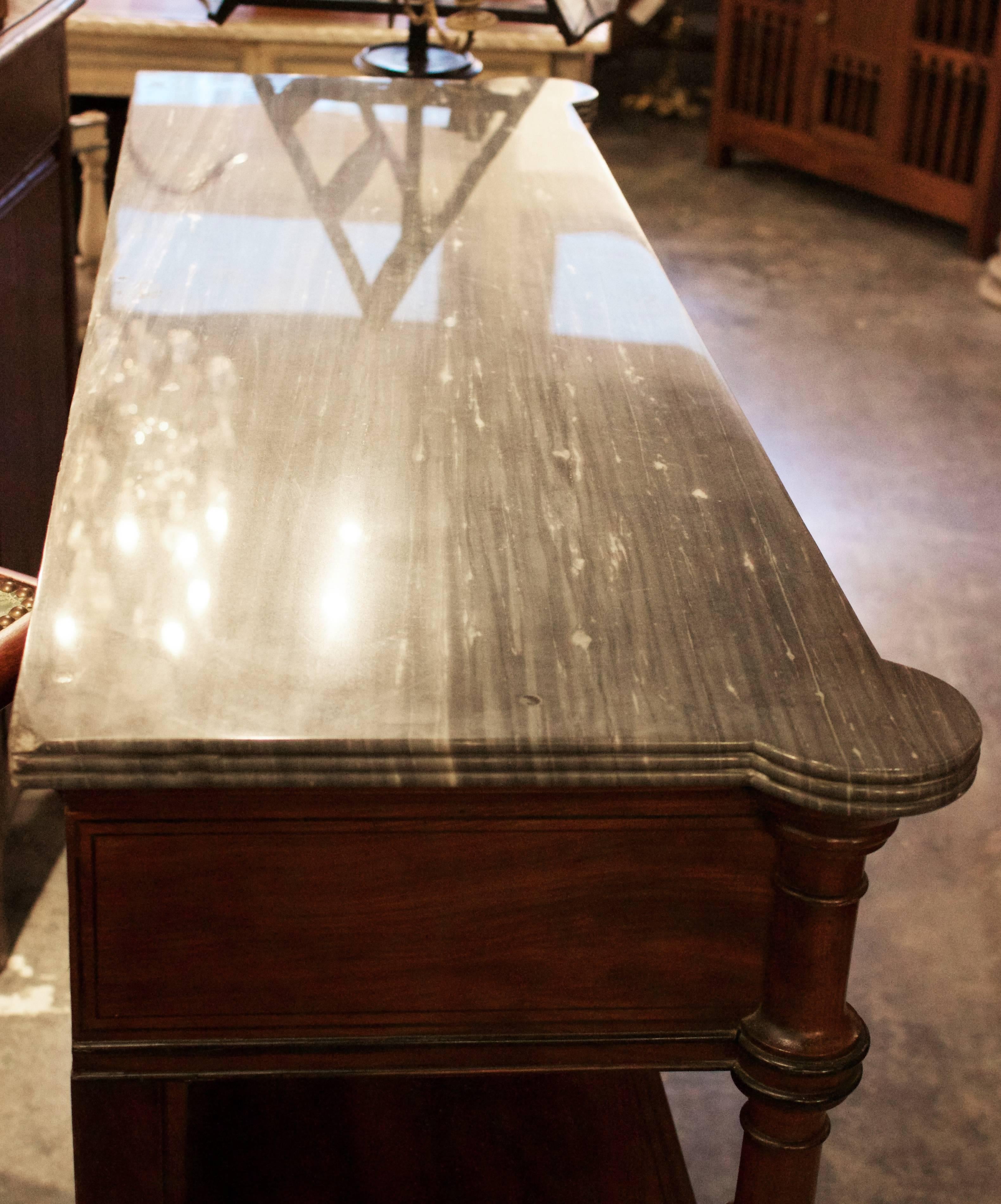 French Early 19th Century Marble-Top Console or Server In Excellent Condition In Charleston, SC