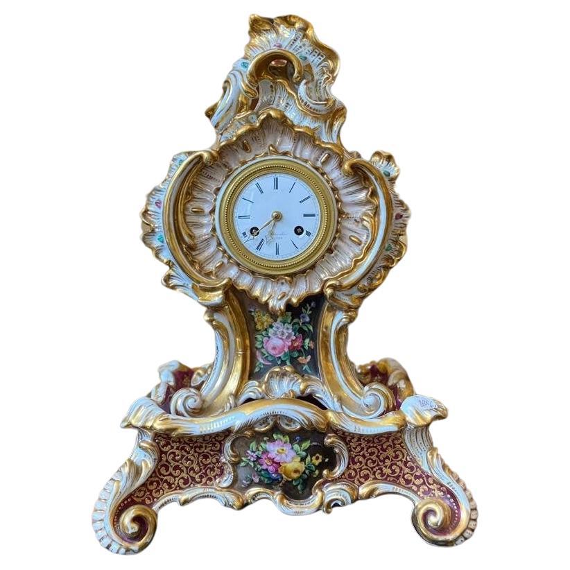 Horloge en porcelaine de la fin du 19e siècle par Jacob Petit