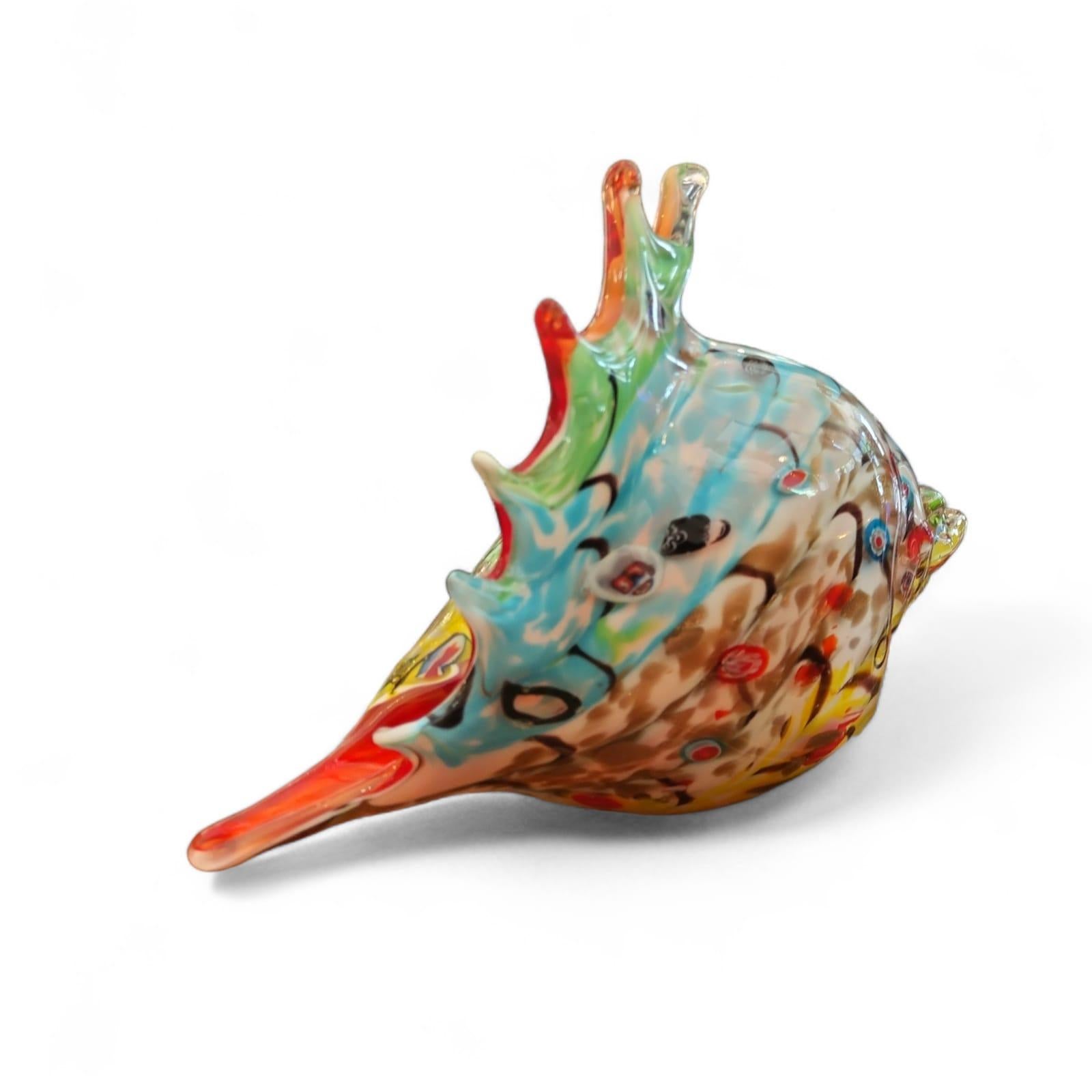 Italian Murano Glass Shell Sculpture from Venice, Italy. For Sale