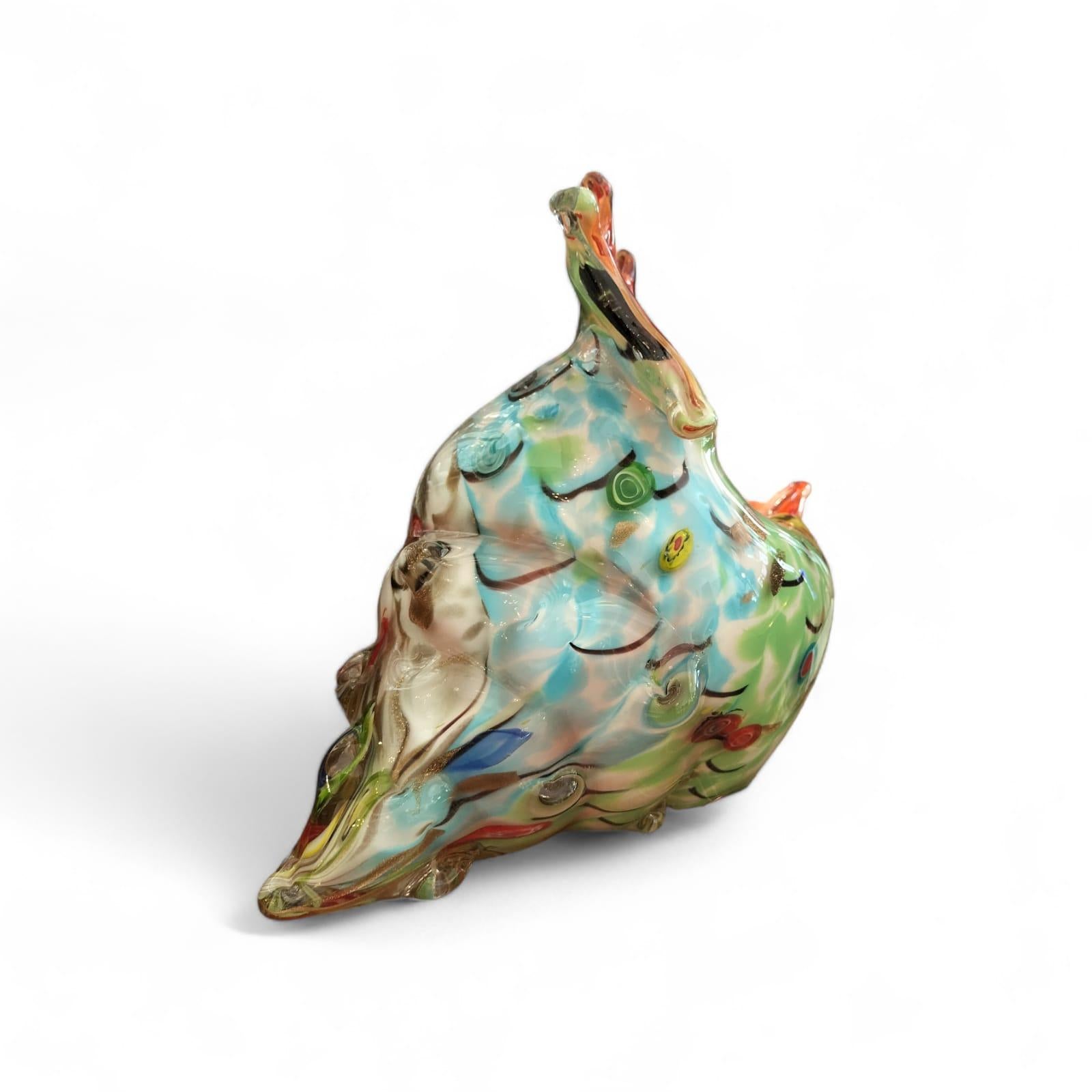 Modern Murano Glass Shell Sculpture from Venice, Italy. For Sale
