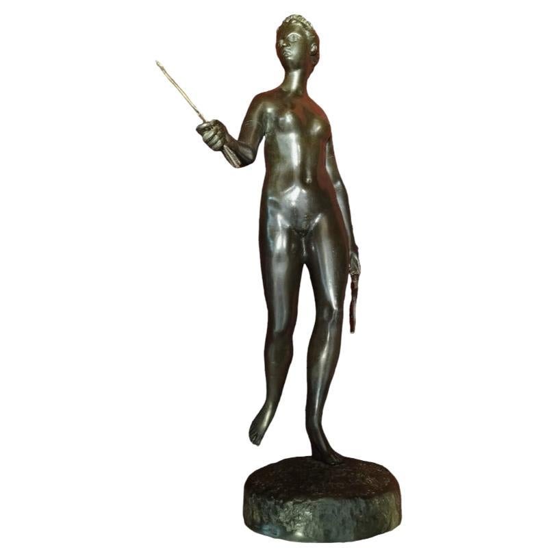 Statue of a "Diane, the Huntress" inspired by a model by Jean-Antoine Houdon For Sale