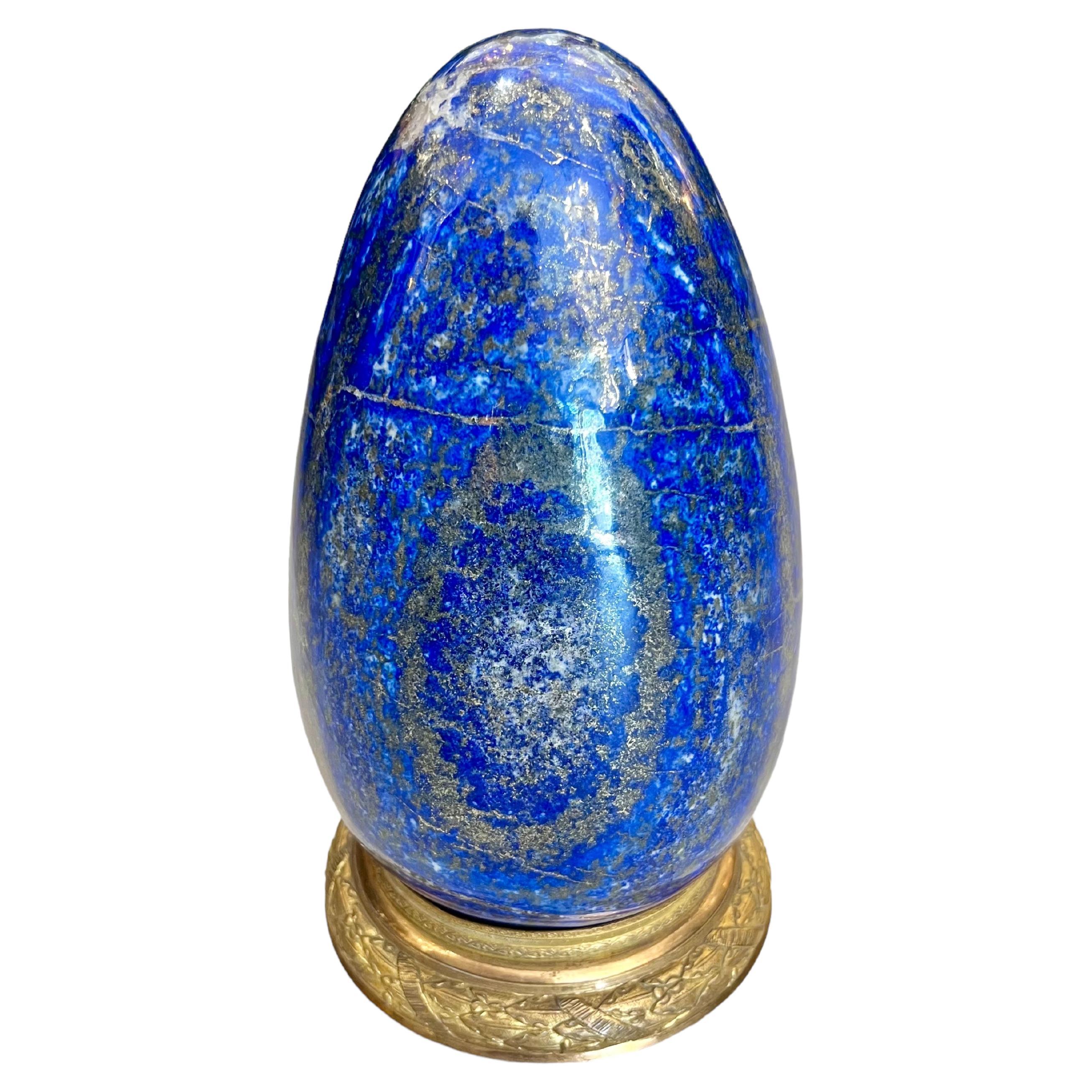 Egg-Shaped Lapis Lazuli from Afghanistan